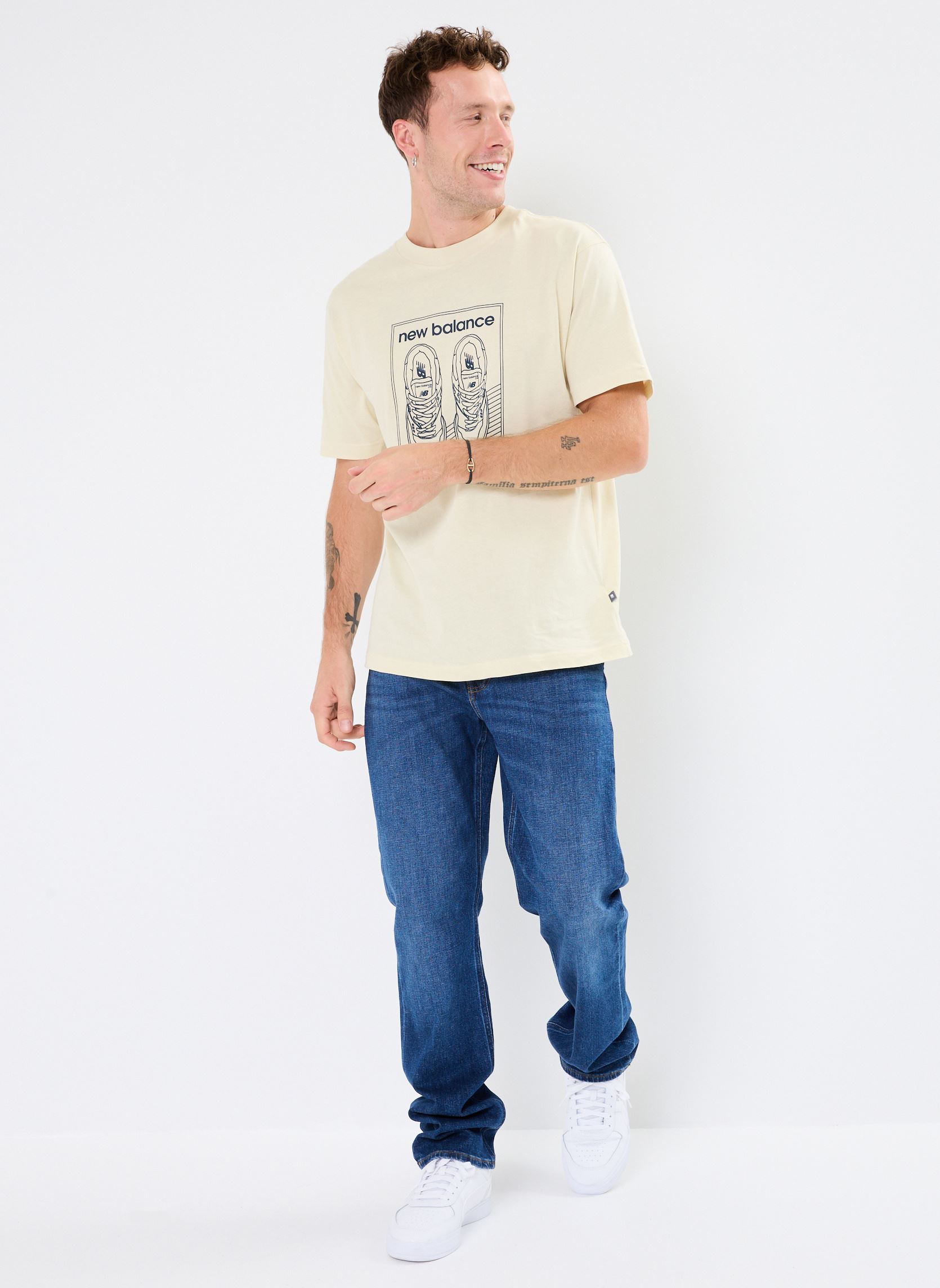 Kurzarm-T-Shirts New Balance Relaxed 550 T-Shirt herren beige New Balance Kurzarm-T-Shirts New Balance Relaxed 550 T-Shirt herren beige PALE MOSS