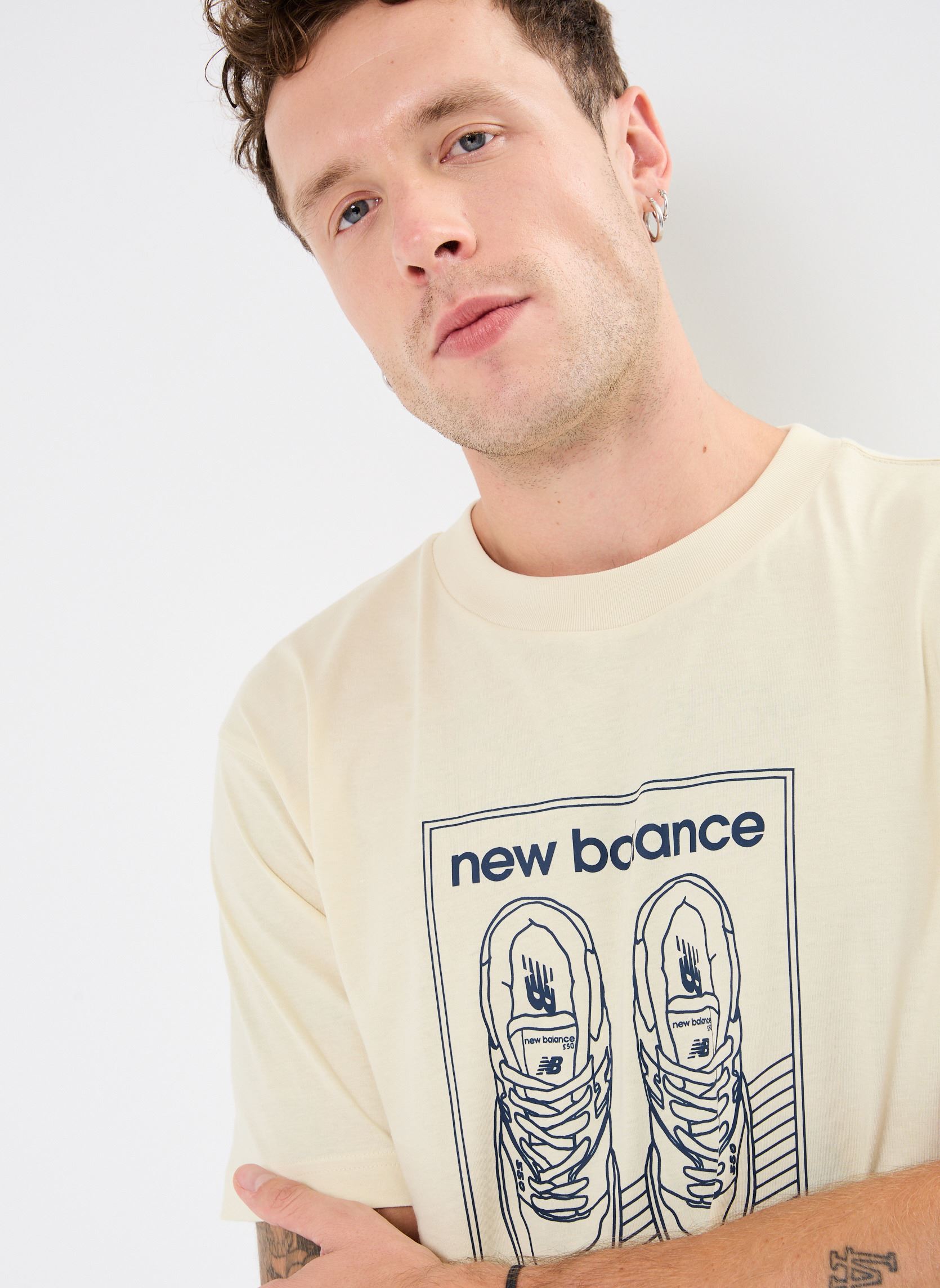 Kurzarm-T-Shirts New Balance Relaxed 550 T-Shirt herren beige New Balance Kurzarm-T-Shirts New Balance Relaxed 550 T-Shirt herren beige PALE MOSS