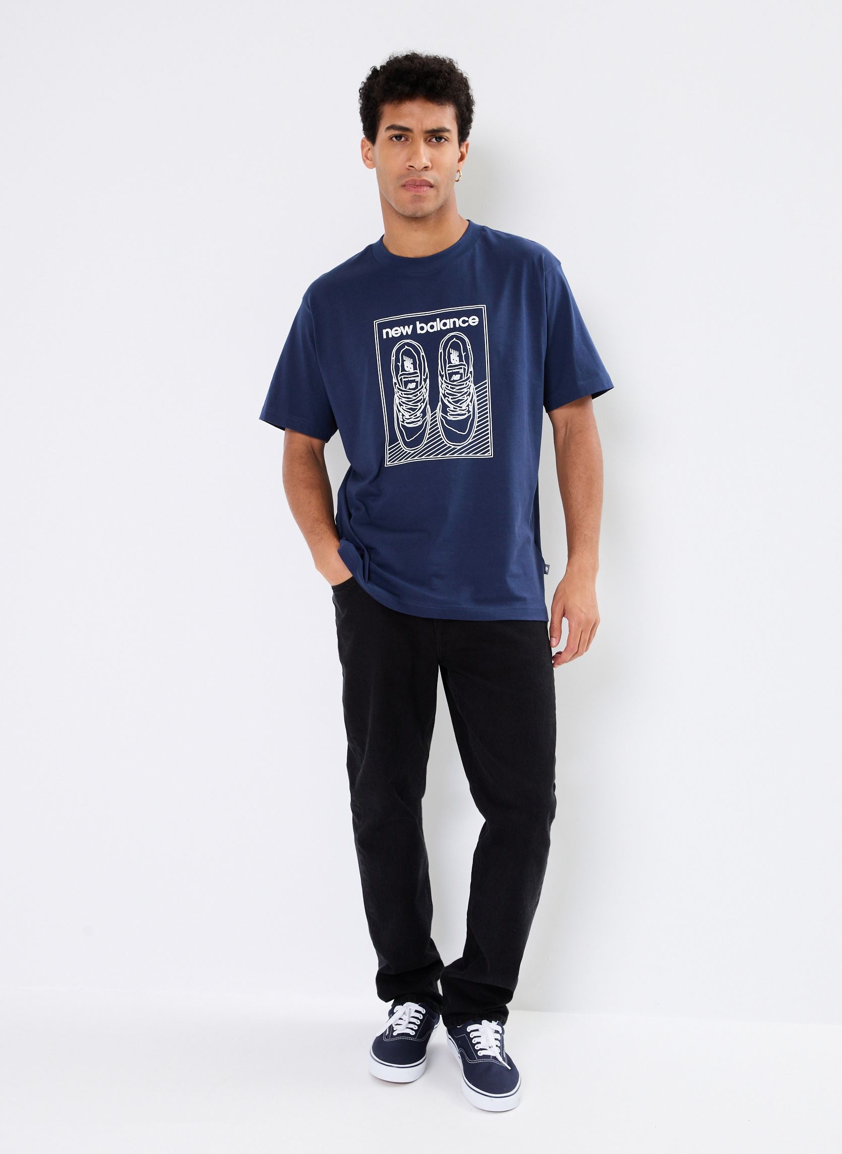 Tee-shirts manches courtes New Balance Relaxed 550 T-Shirt homme bleu New Balance Tee-shirts manches courtes New Balance Relaxed 550 T-Shirt homme bleu NB navy