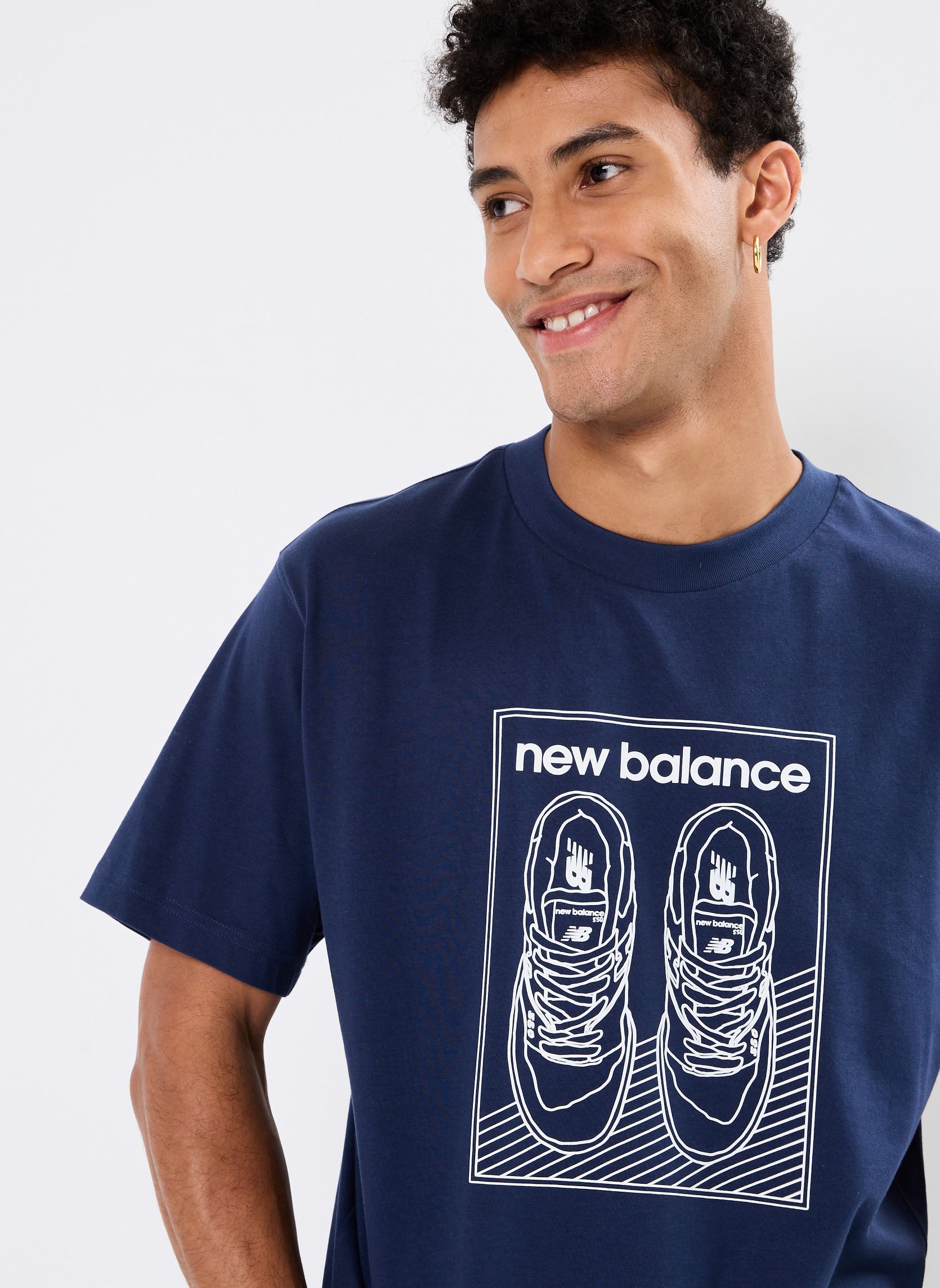 Tee-shirts manches courtes New Balance Relaxed 550 T-Shirt homme bleu New Balance Tee-shirts manches courtes New Balance Relaxed 550 T-Shirt homme bleu NB navy