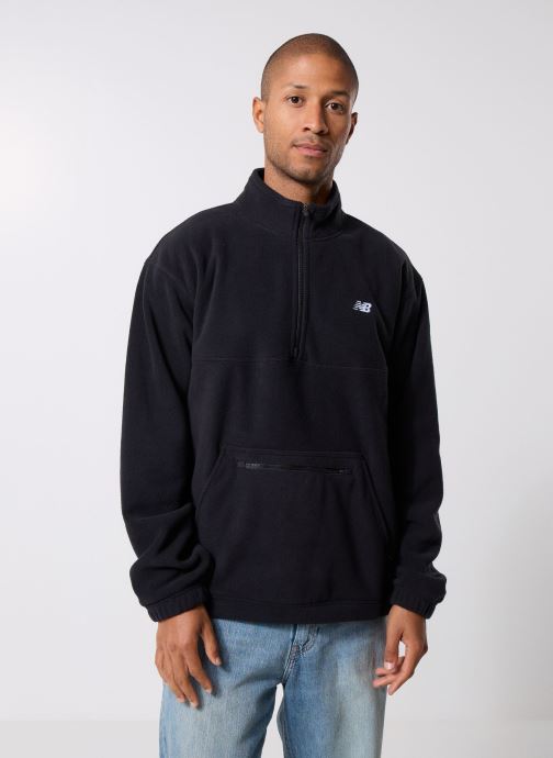 New Balance Sweats zippés Polar Fleece 1/2 Zip homme noir