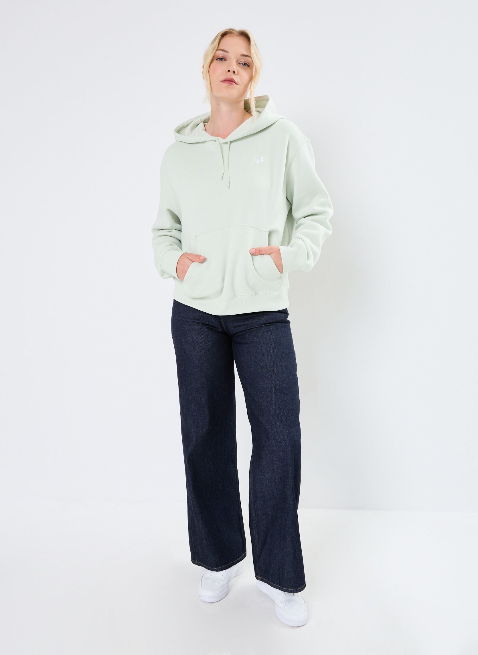 Sweats à capuche Sport Essentials Fleece Hoodie- femme vert New Balance Sweats à capuche Sport Essentials Fleece Hoodie- femme vert NATURAL MINT
