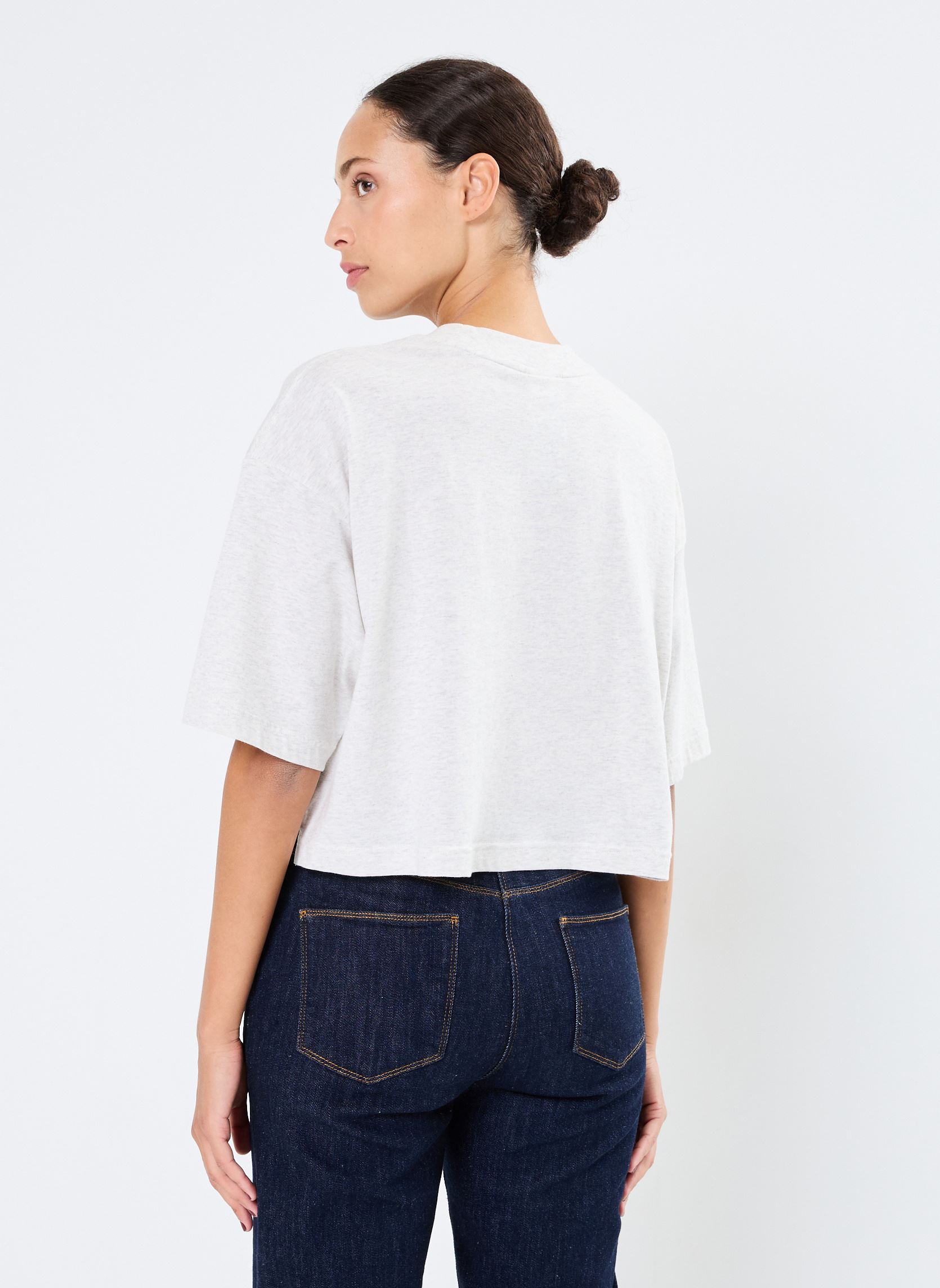 Tee-shirts manches courtes Graphic Relaxed Jersey T-Shirt femme gris New Balance Tee-shirts manches courtes Graphic Relaxed Jersey T-Shirt femme gris ASH HEATHER