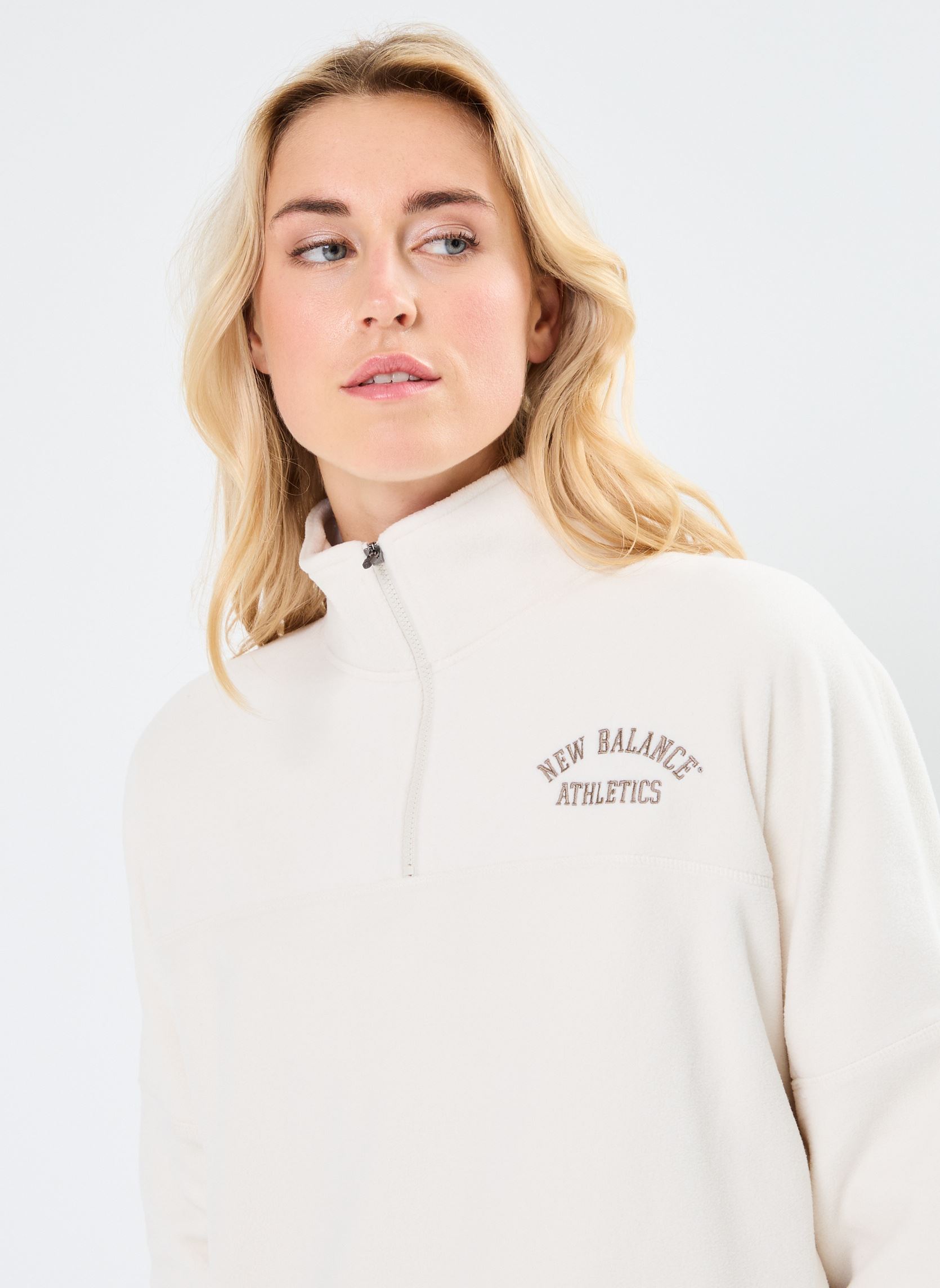 Fleece-Pullover Graphic Polar Fleece Half Zip damen beige New Balance Fleece-Pullover Graphic Polar Fleece Half Zip damen beige Linen