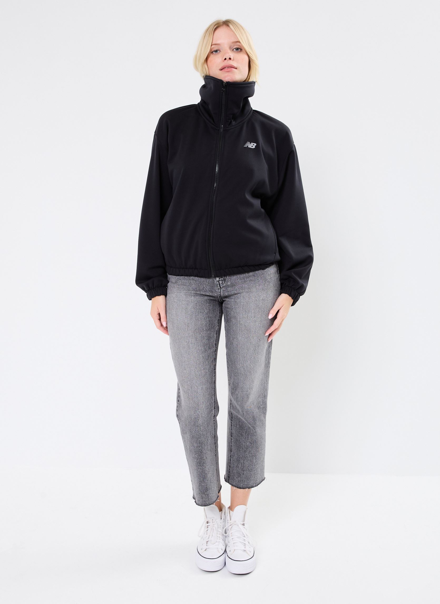 Vestes de survêtement Performance Fleece Full Zip femme noir New Balance Vestes de survêtement Performance Fleece Full Zip femme noir BLACK