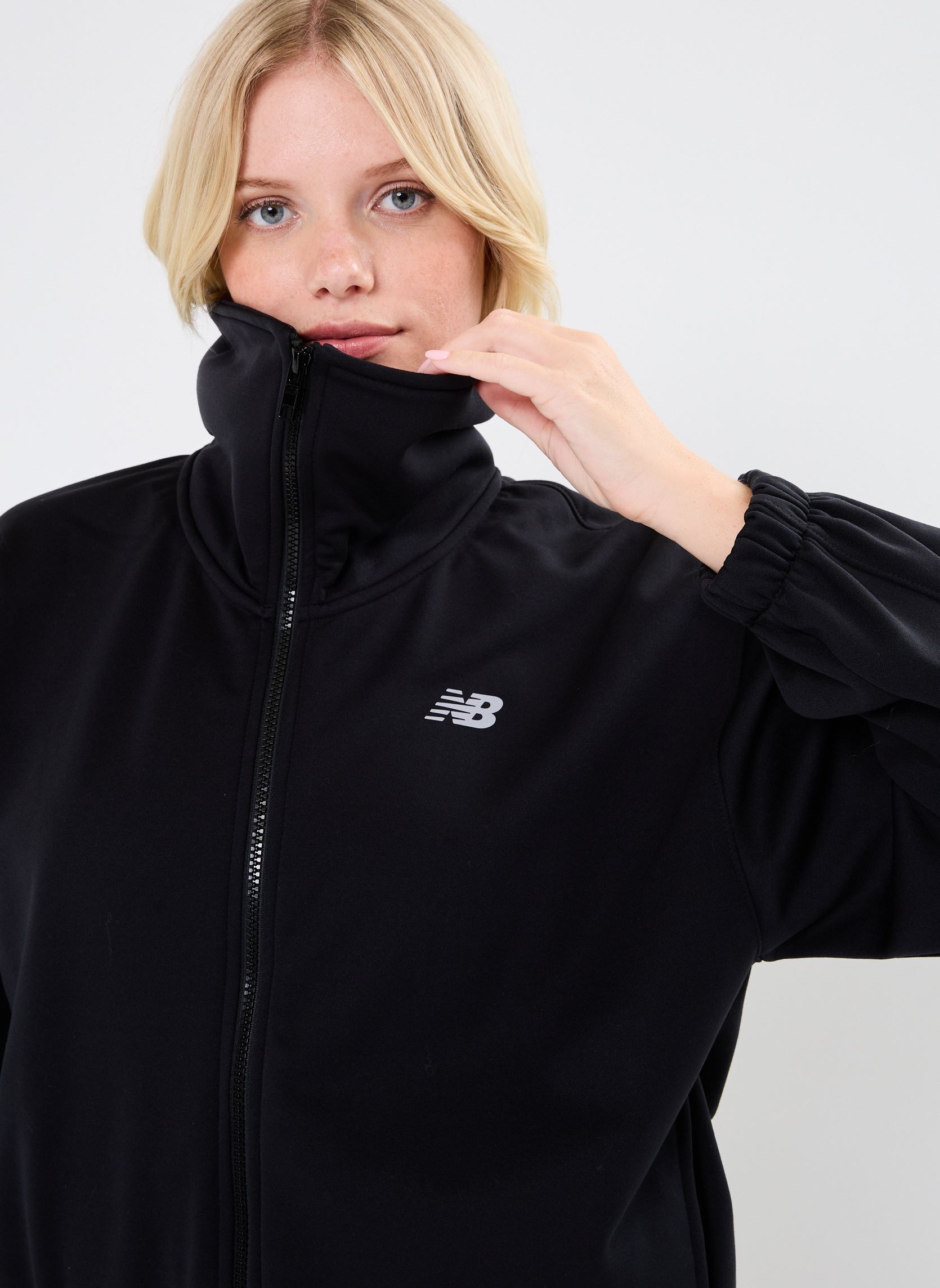 Vestes de survêtement Performance Fleece Full Zip femme noir New Balance Vestes de survêtement Performance Fleece Full Zip femme noir BLACK