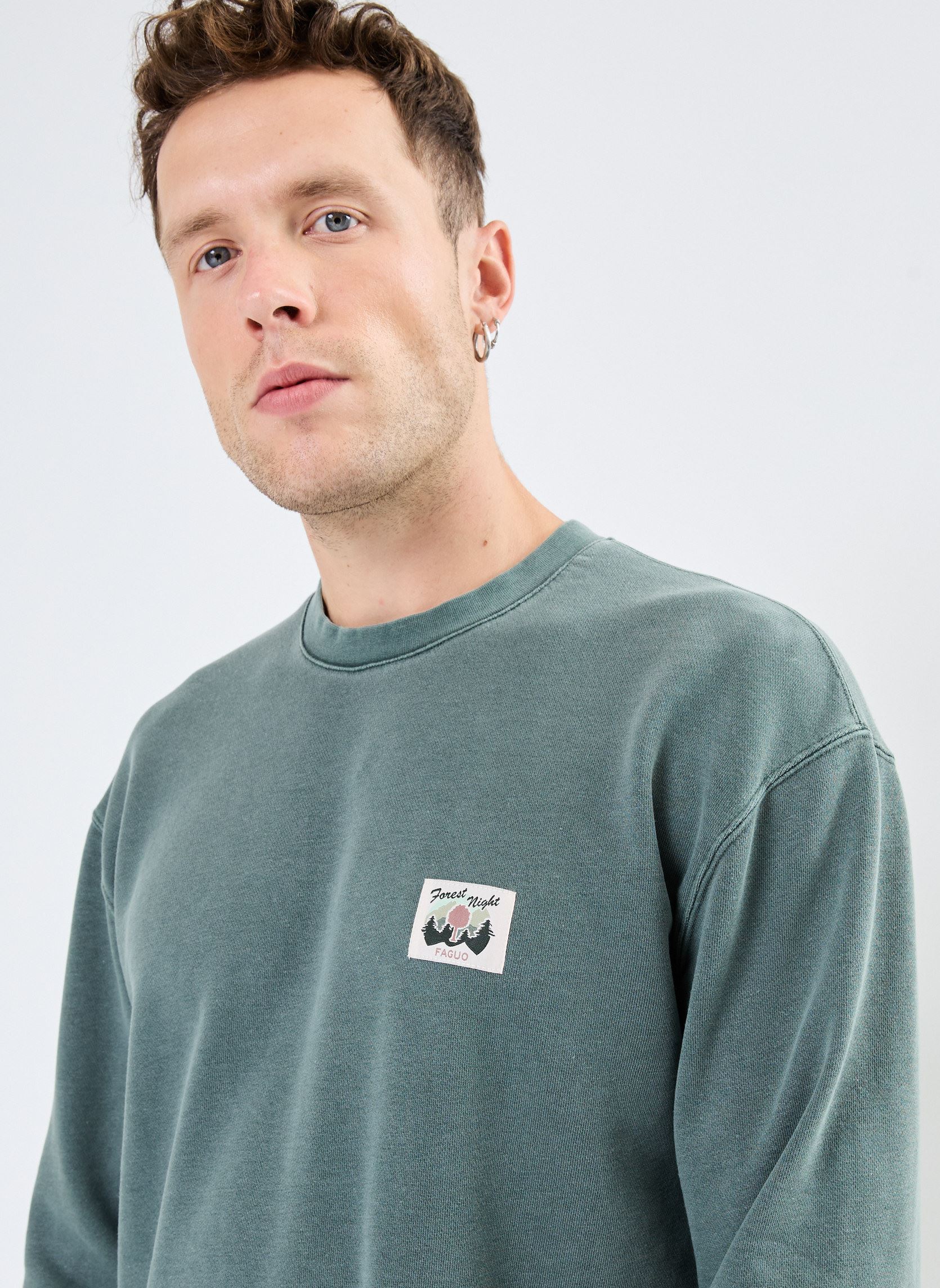 Pulls Fango Sweatshirt Cotton homme vert Faguo Pulls Fango Sweatshirt Cotton homme vert GRE02