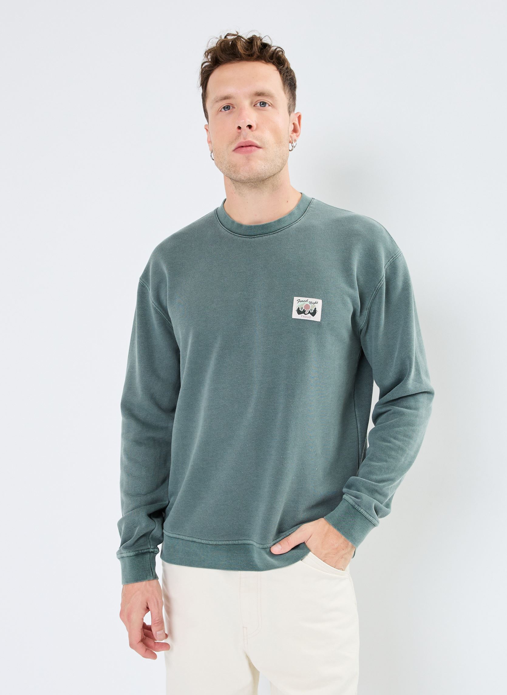 Pulls Fango Sweatshirt Cotton homme vert Faguo Pulls Fango Sweatshirt Cotton homme vert GRE02