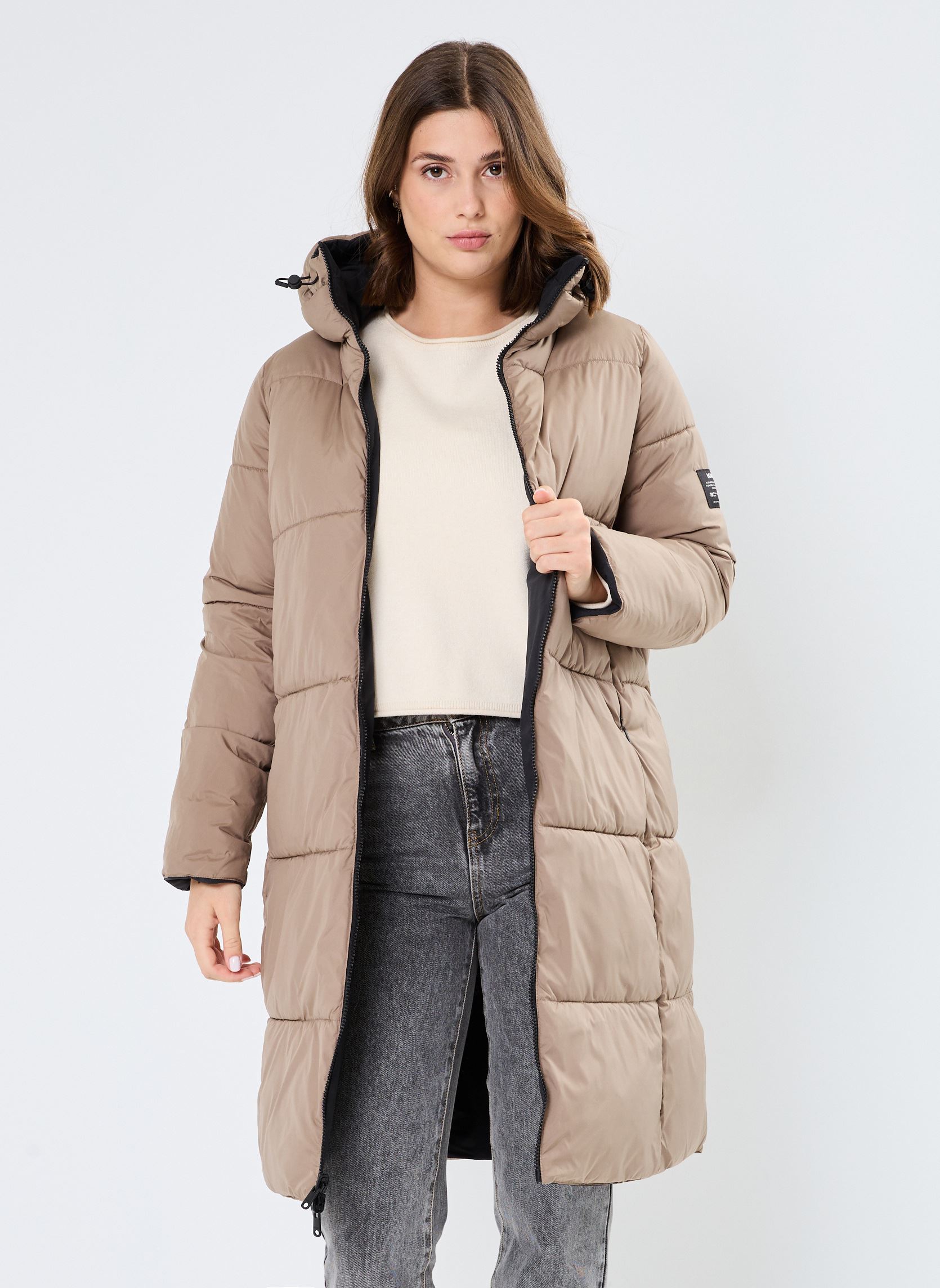 Manteaux BARUALF REVERSIBLE JACKET WOMAN femme marron Ecoalf Manteaux BARUALF REVERSIBLE JACKET WOMAN femme marron Black
