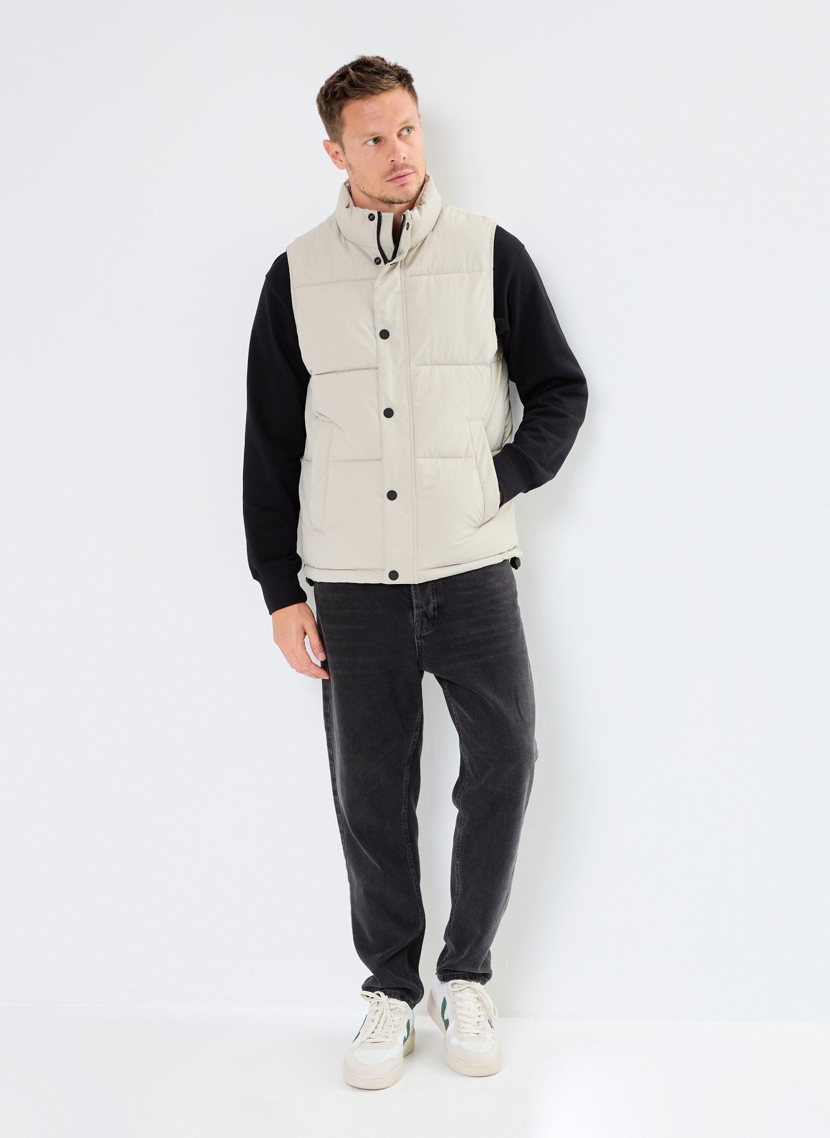 Chaquetas sin mangas SADELALF VEST MAN hombre blanco Ecoalf Chaquetas sin mangas SADELALF VEST MAN hombre blanco Stone