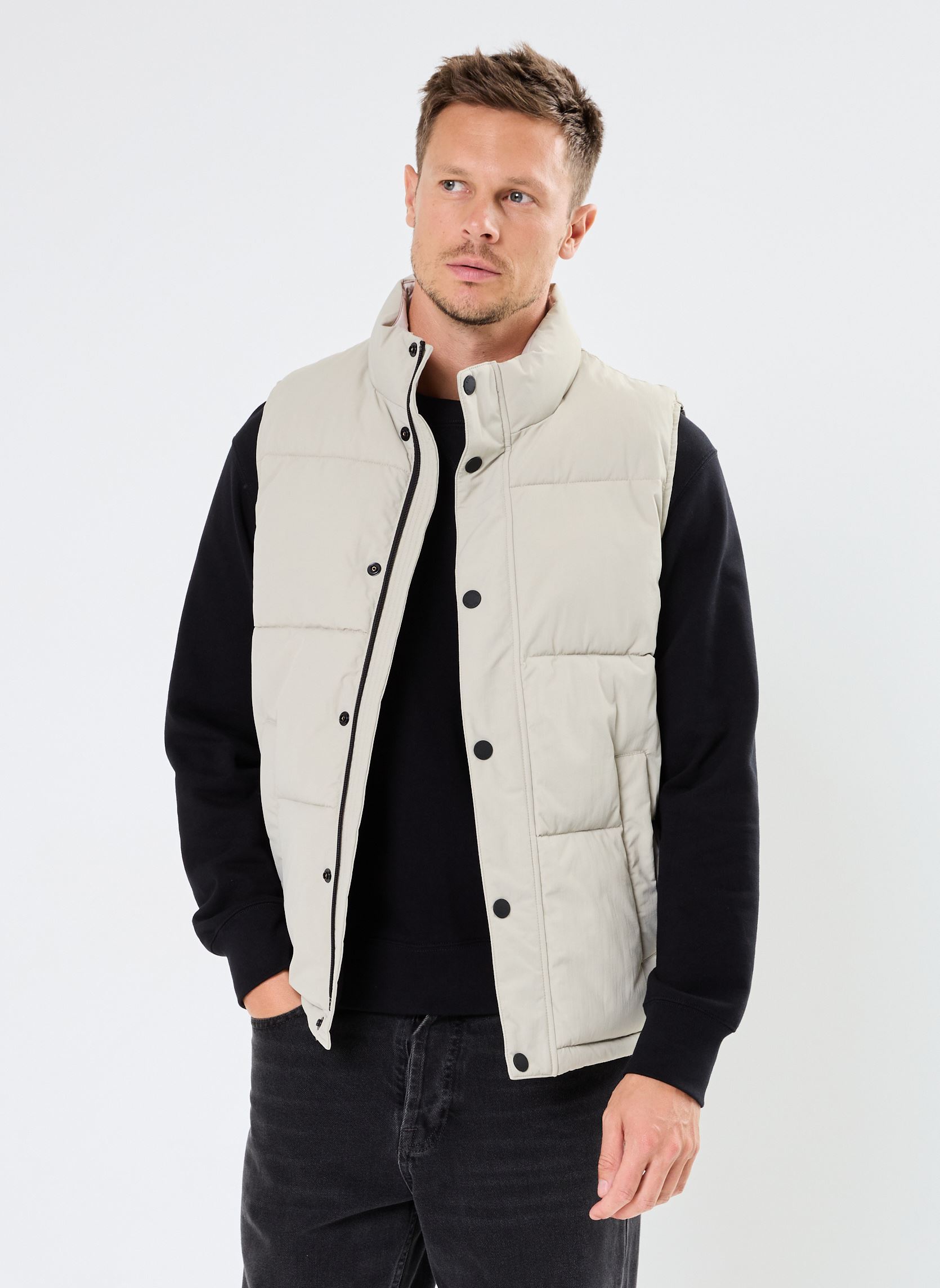Chaquetas sin mangas SADELALF VEST MAN hombre blanco Ecoalf Chaquetas sin mangas SADELALF VEST MAN hombre blanco Stone