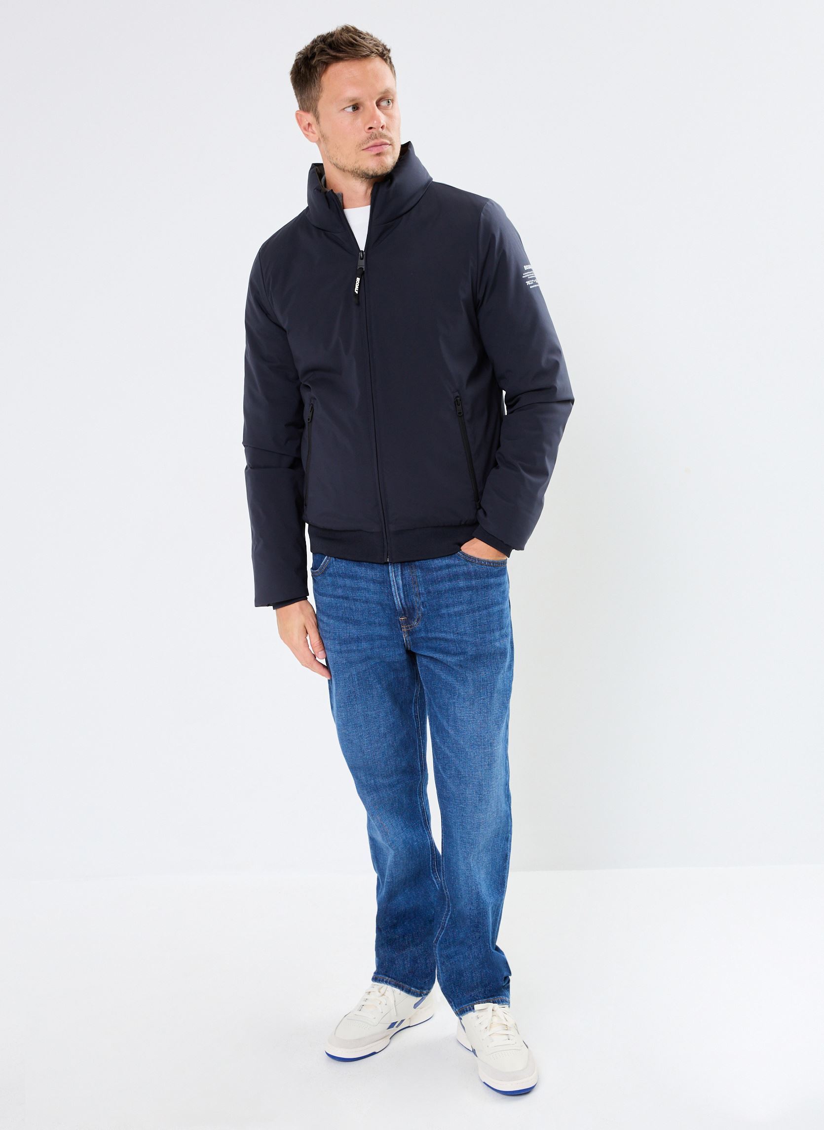 Bomberjacken GRAYSALF JACKET MAN herren blau Ecoalf Bomberjacken GRAYSALF JACKET MAN herren blau Deep navy