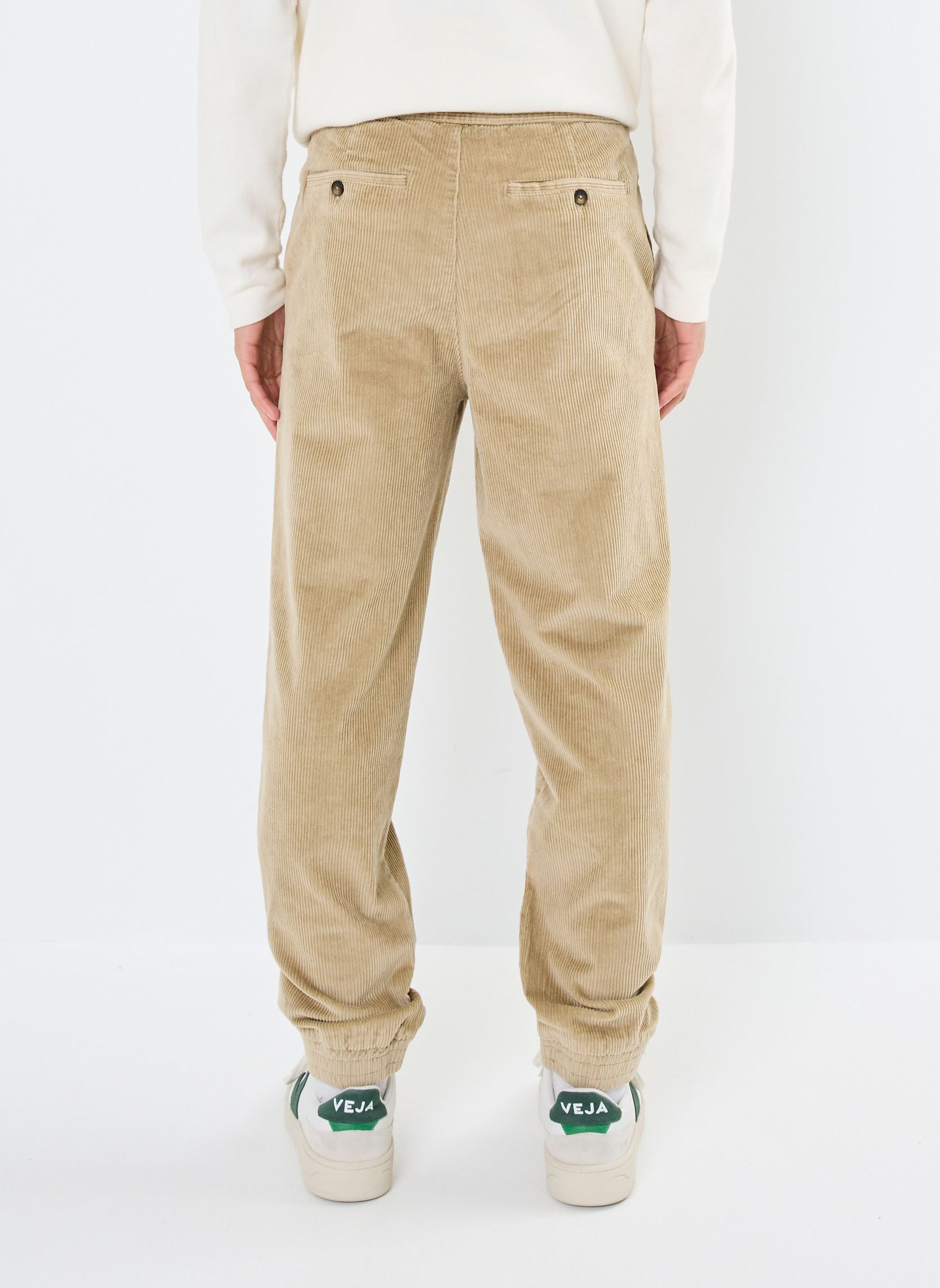 Pantalons chino PEVELOURS velours homme beige Marvin&Co Pantalons chino PEVELOURS velours homme beige Twill