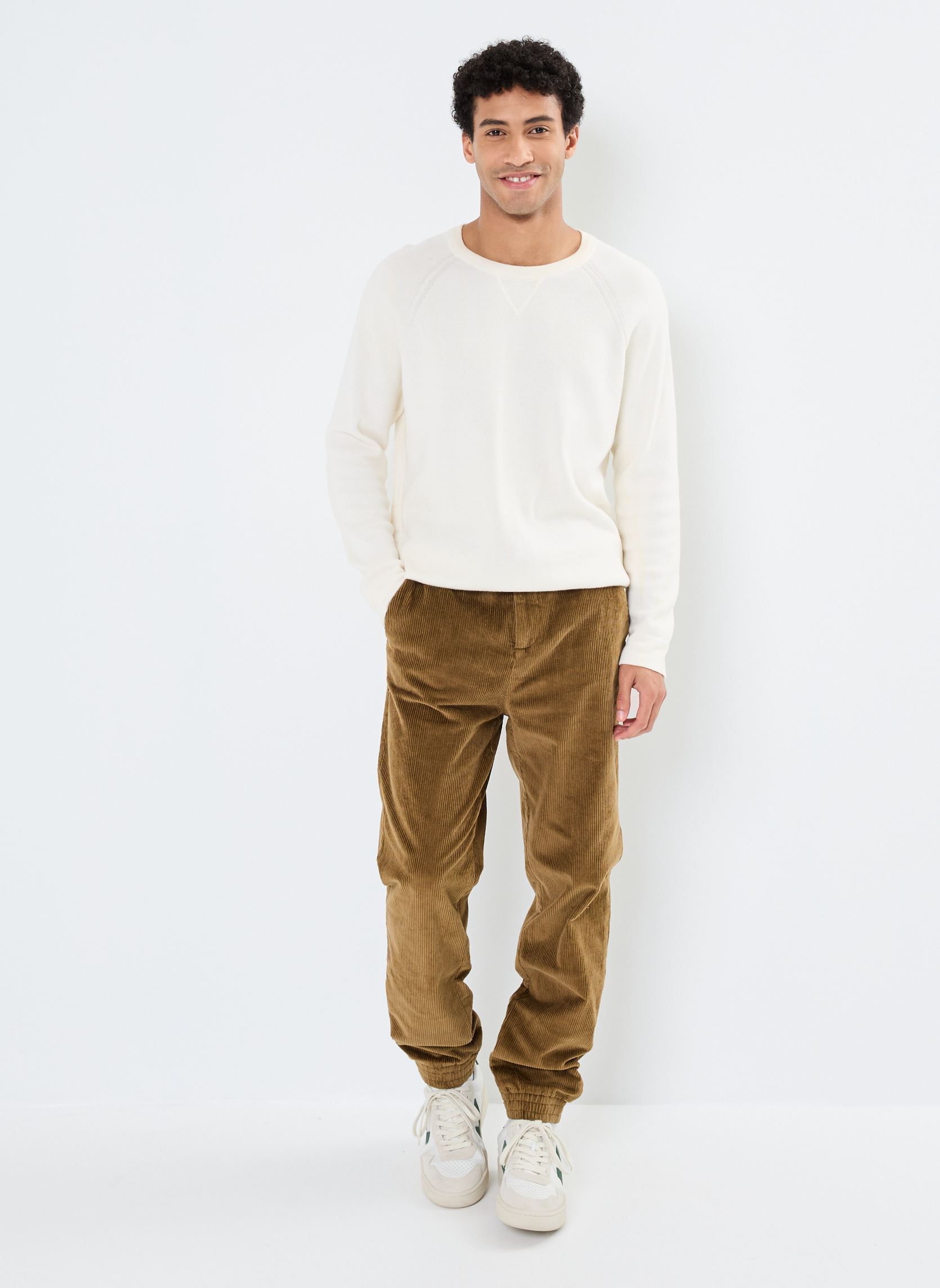 Chino broeken PEVELOURS velours heren bruin Marvin&Co Chino broeken PEVELOURS velours heren bruin KANGAROO
