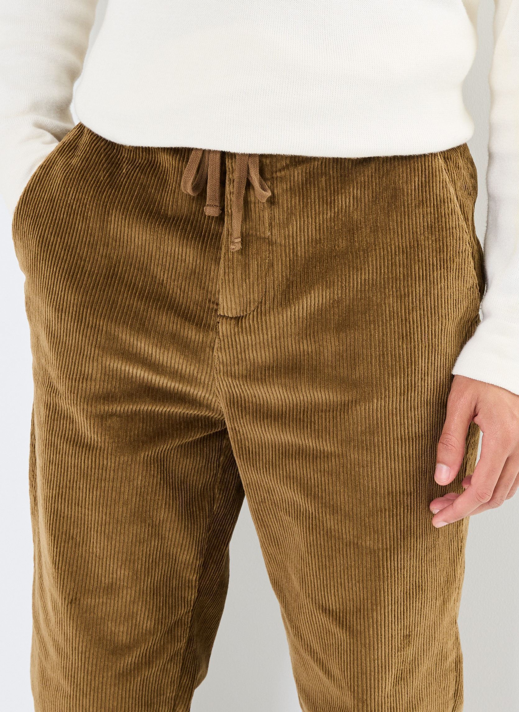 Chino broeken PEVELOURS velours heren bruin Marvin&Co Chino broeken PEVELOURS velours heren bruin KANGAROO