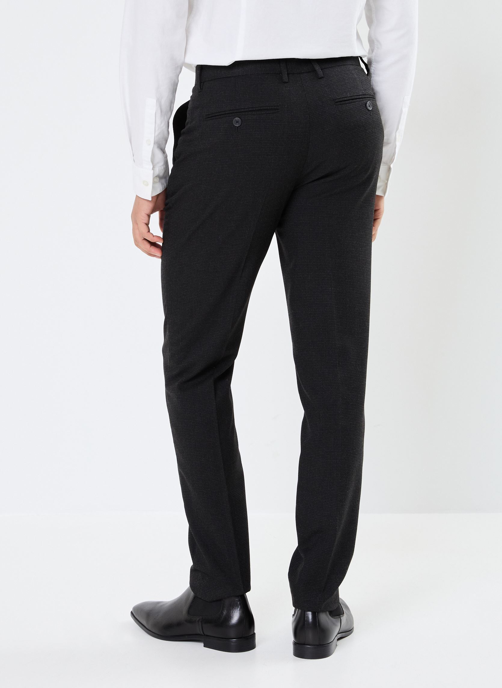 Pantalones chinos PELICHINO hombre negro Marvin&Co Pantalones chinos PELICHINO hombre negro JET BLACK