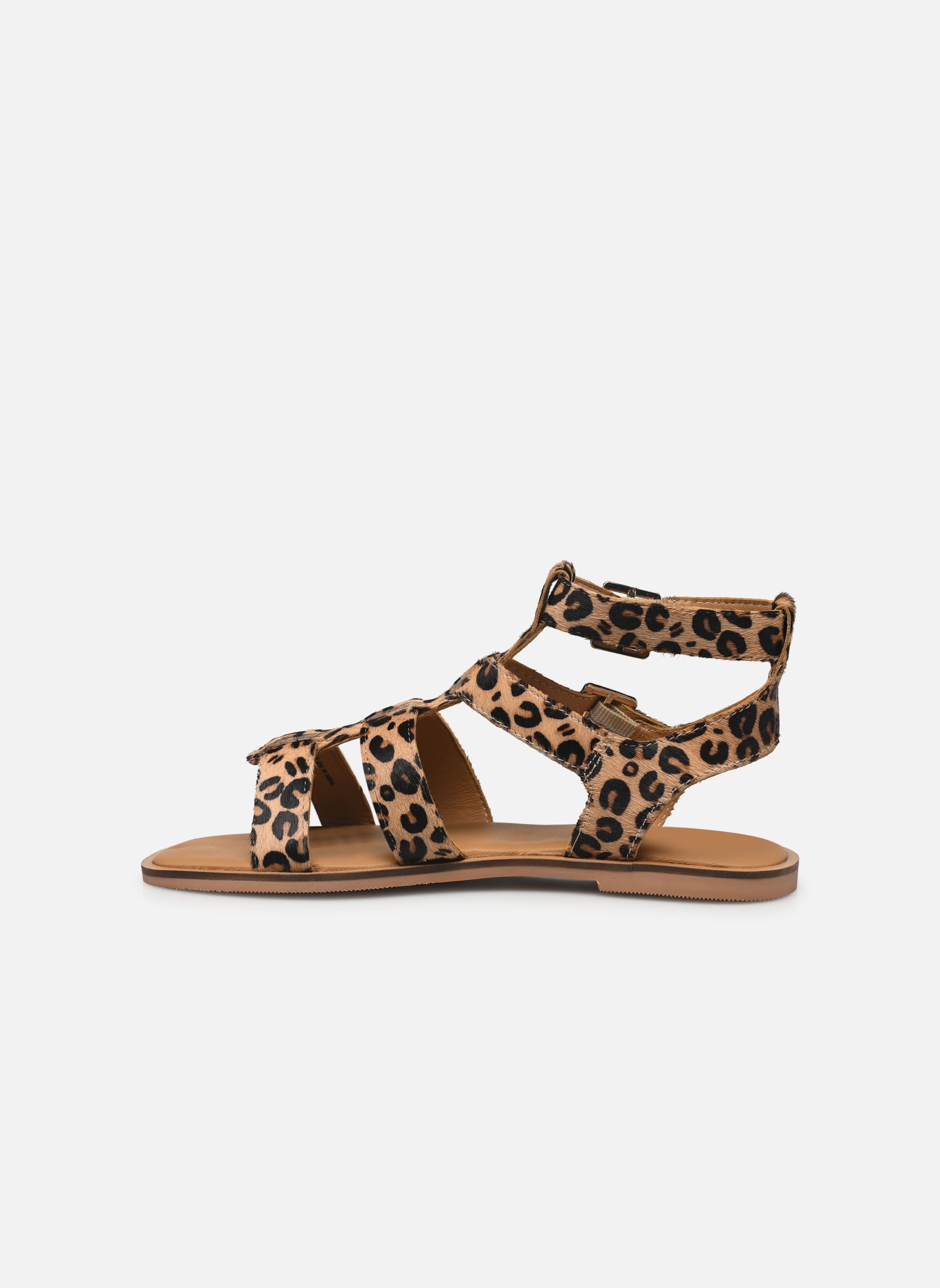 Flache Sandalen Nash damen beige Texto Flache Sandalen Nash damen beige Leopard
