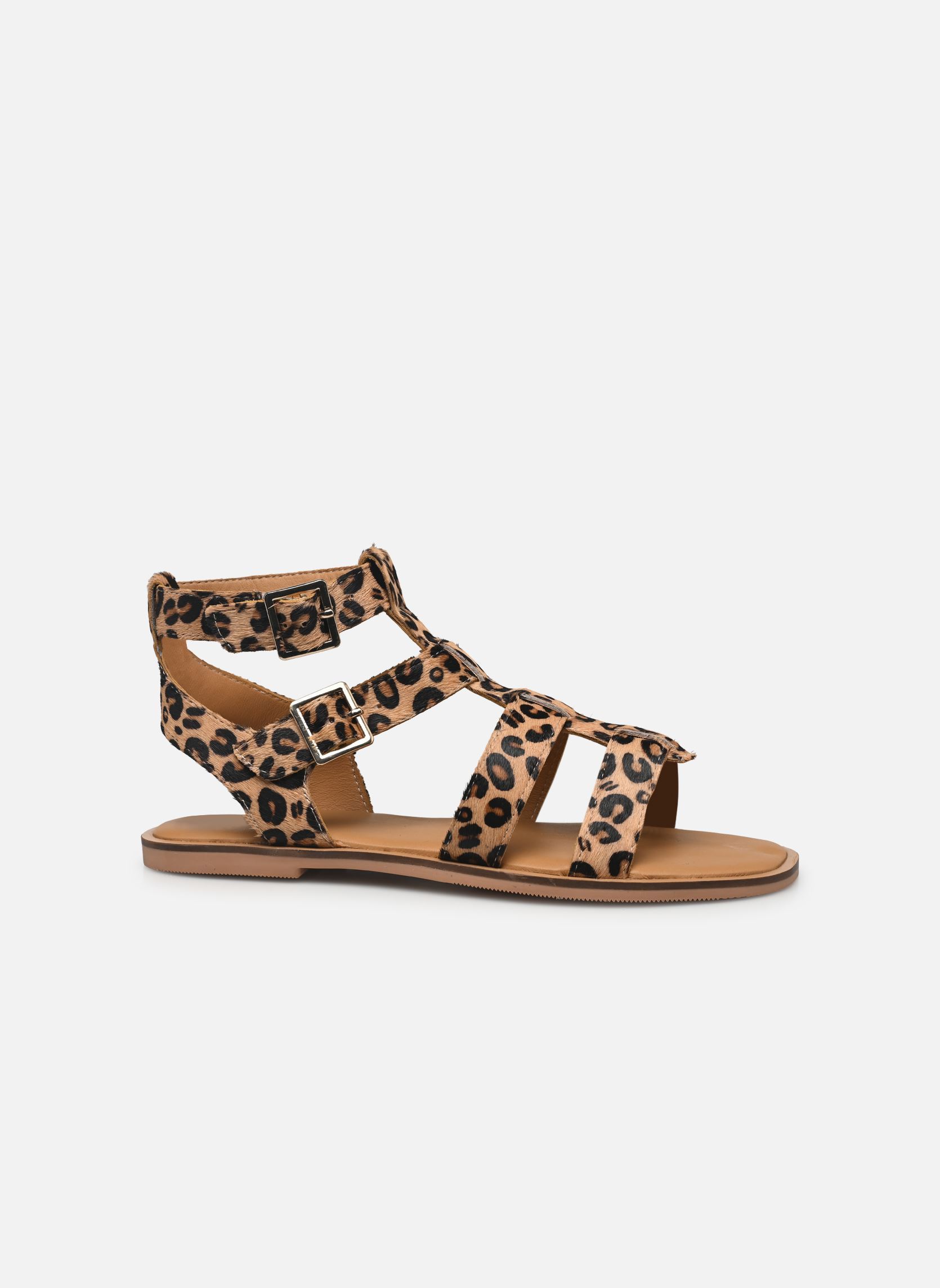 Flache Sandalen Nash damen beige Texto Flache Sandalen Nash damen beige Leopard
