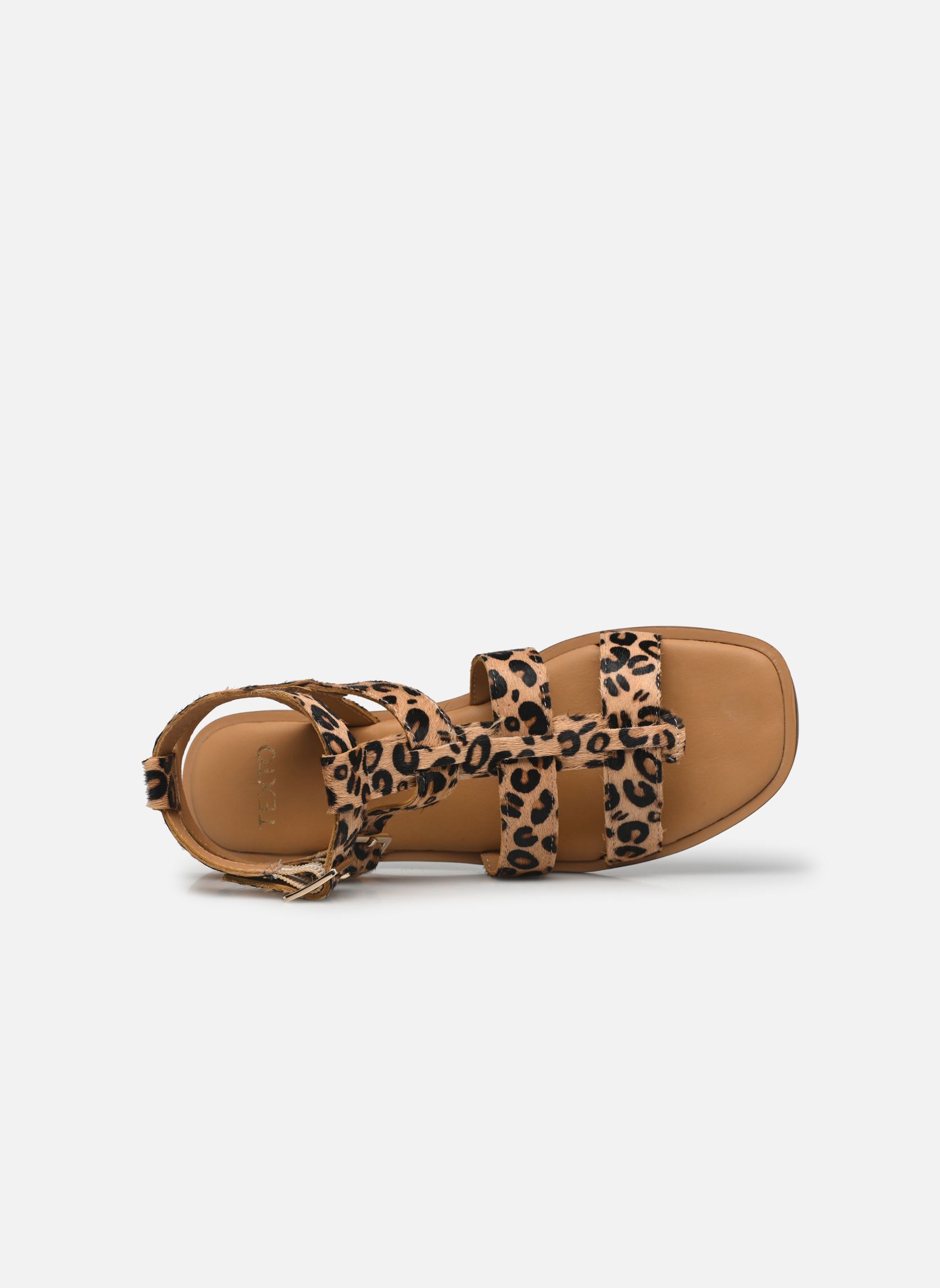 Flache Sandalen Nash damen beige Texto Flache Sandalen Nash damen beige Leopard