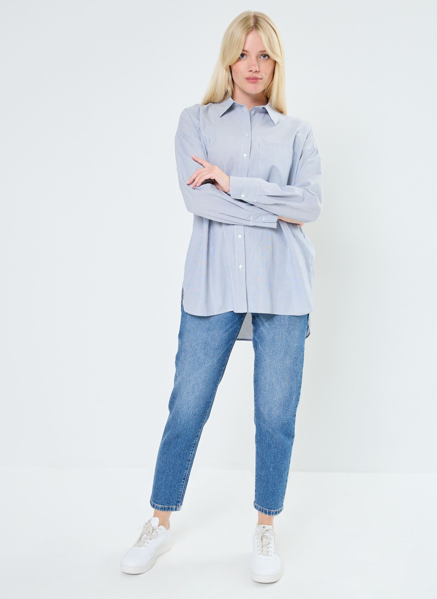 Langarm-Hemden VIDARMA L/S BUTTON SHIRT - NOOS damen blau Vila Langarm-Hemden VIDARMA L/S BUTTON SHIRT - NOOS damen blau Bijou Blue