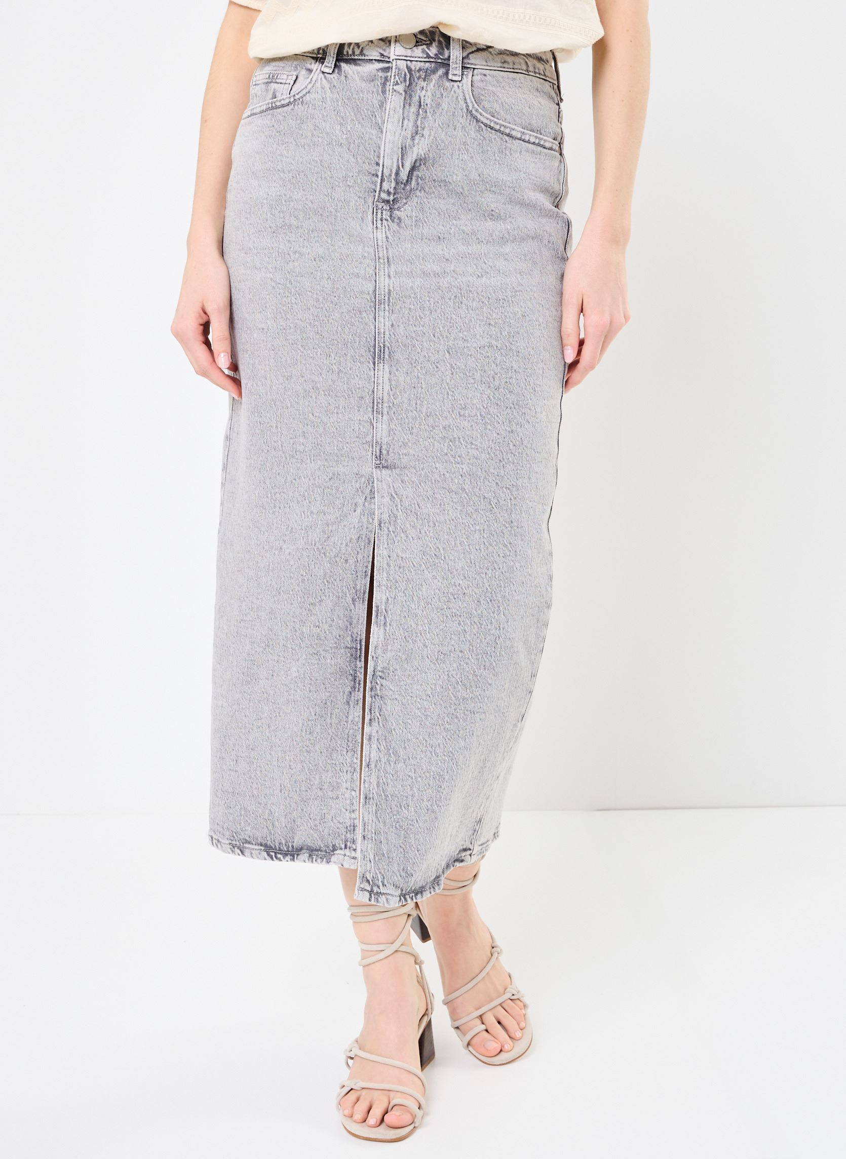 Midi-Röcke VIJAF HW MIDI DENIM SKIRT-NOOS damen grau Vila Midi-Röcke VIJAF HW MIDI DENIM SKIRT-NOOS damen grau LIGHT GREY DENIM