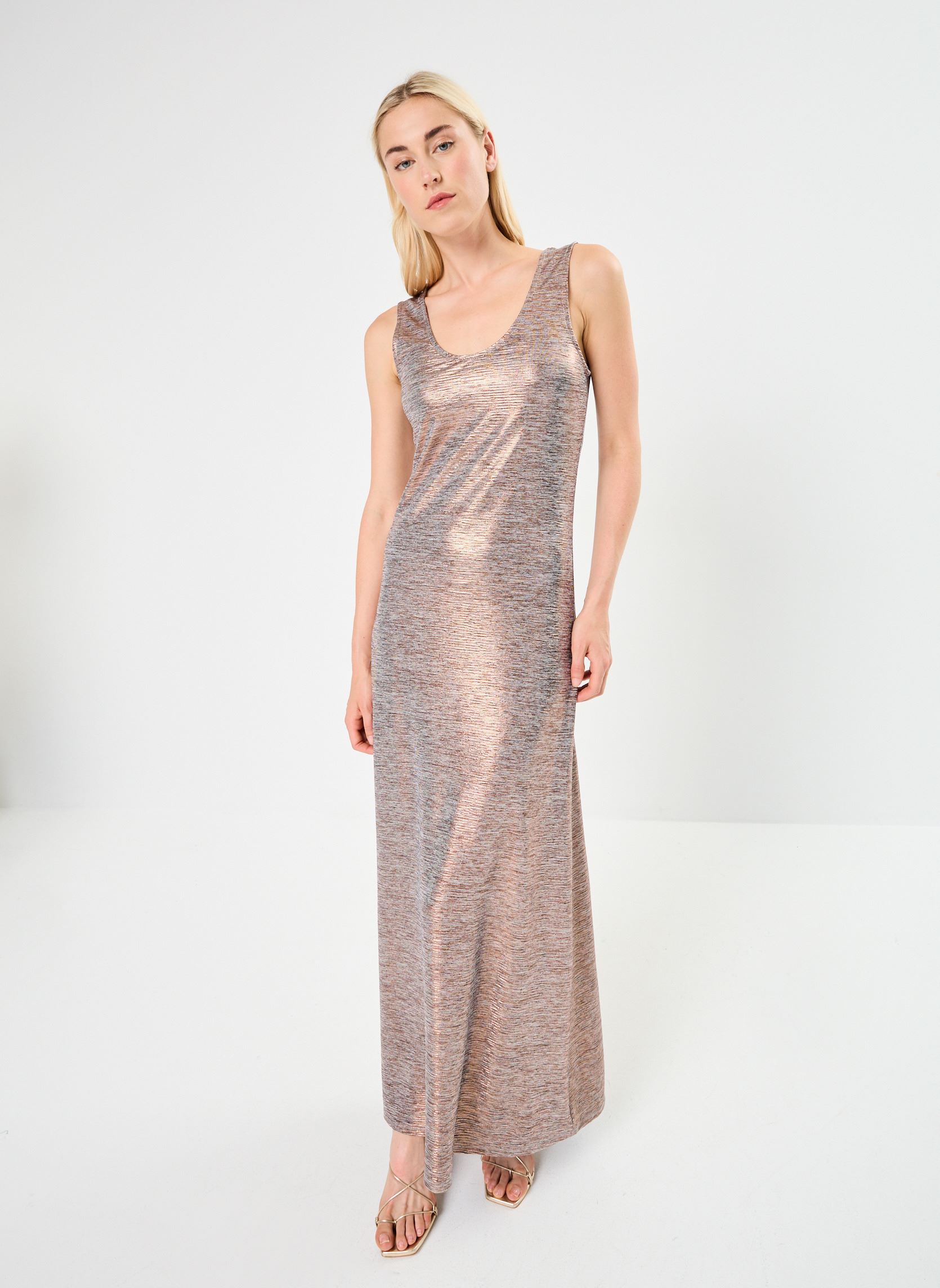 Lange Kleider VISAINA U-NECK S/L ANKLE DRESS/C29 damen braun Vila Lange Kleider VISAINA U-NECK S/L ANKLE DRESS/C29 damen braun Rubber