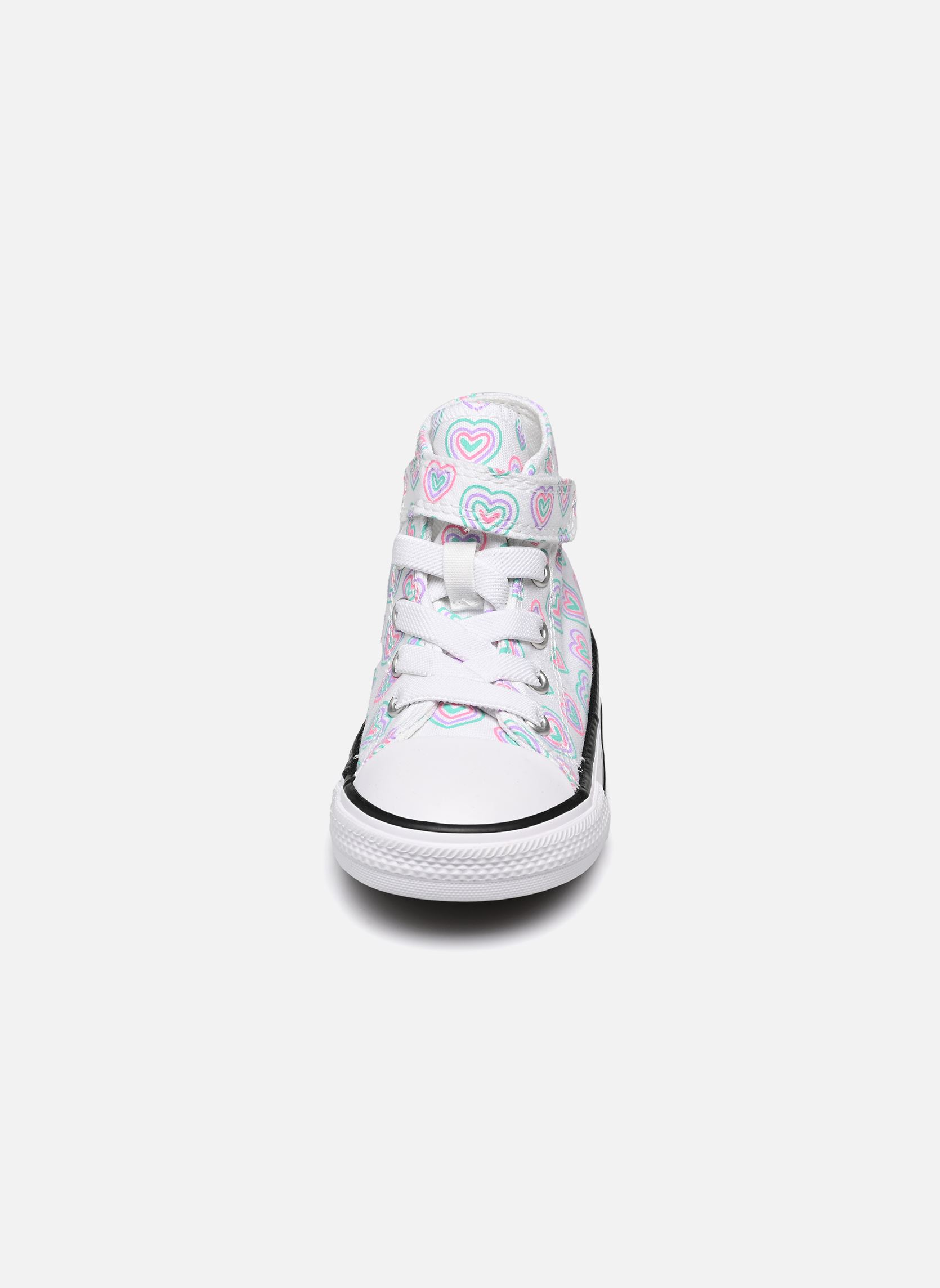 Knöchelhohe Sneaker Chuck Taylor All Star 1V Hi I mädchen weiß Converse Knöchelhohe Sneaker Chuck Taylor All Star 1V Hi I mädchen weiß White/Oops Pink/White