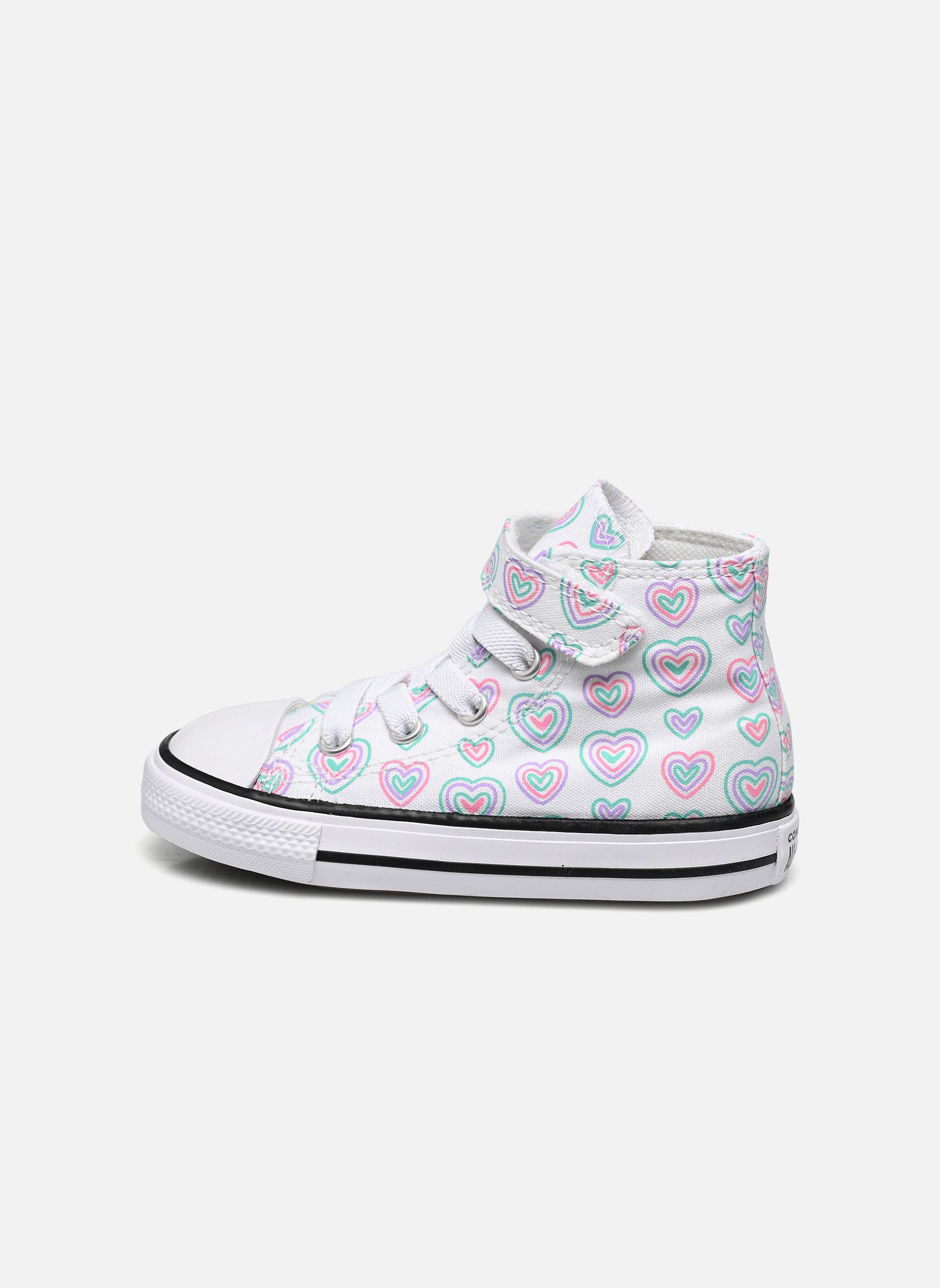 Knöchelhohe Sneaker Chuck Taylor All Star 1V Hi I mädchen weiß Converse Knöchelhohe Sneaker Chuck Taylor All Star 1V Hi I mädchen weiß White/Oops Pink/White