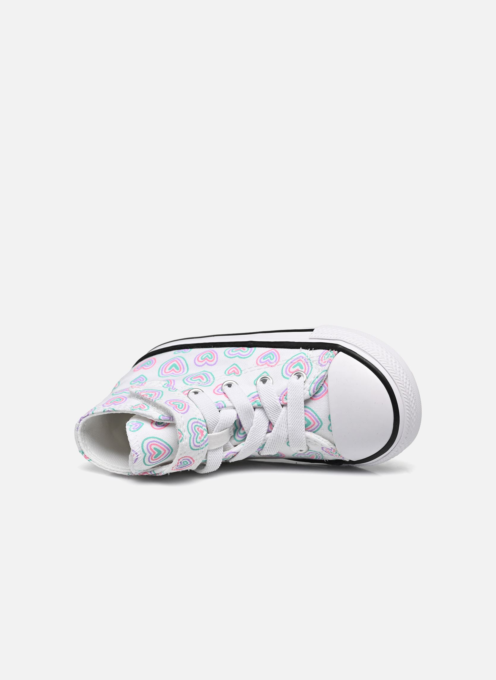 Knöchelhohe Sneaker Chuck Taylor All Star 1V Hi I mädchen weiß Converse Knöchelhohe Sneaker Chuck Taylor All Star 1V Hi I mädchen weiß White/Oops Pink/White