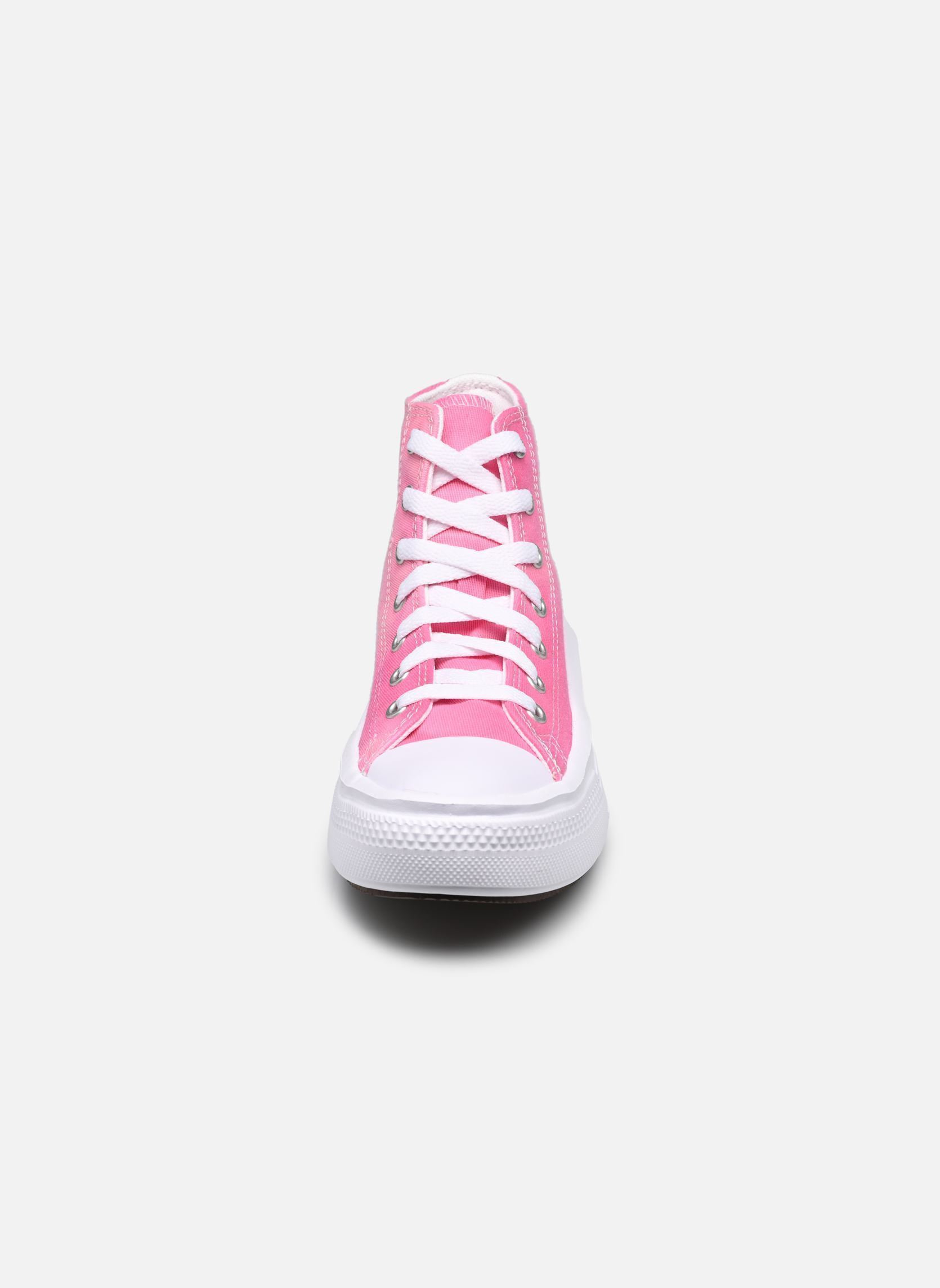 Baskets hautes Chuck Taylor All Star Move Hi C fille rose Converse Baskets hautes Chuck Taylor All Star Move Hi C fille rose White/Chaos Fuchsia