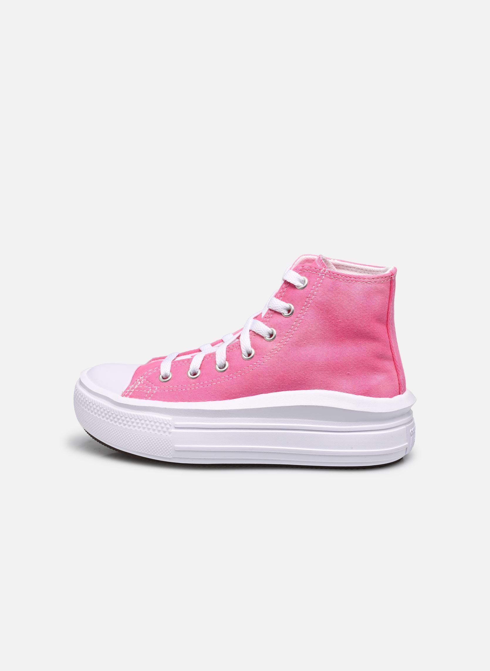 Baskets hautes Chuck Taylor All Star Move Hi C fille rose Converse Baskets hautes Chuck Taylor All Star Move Hi C fille rose White/Chaos Fuchsia