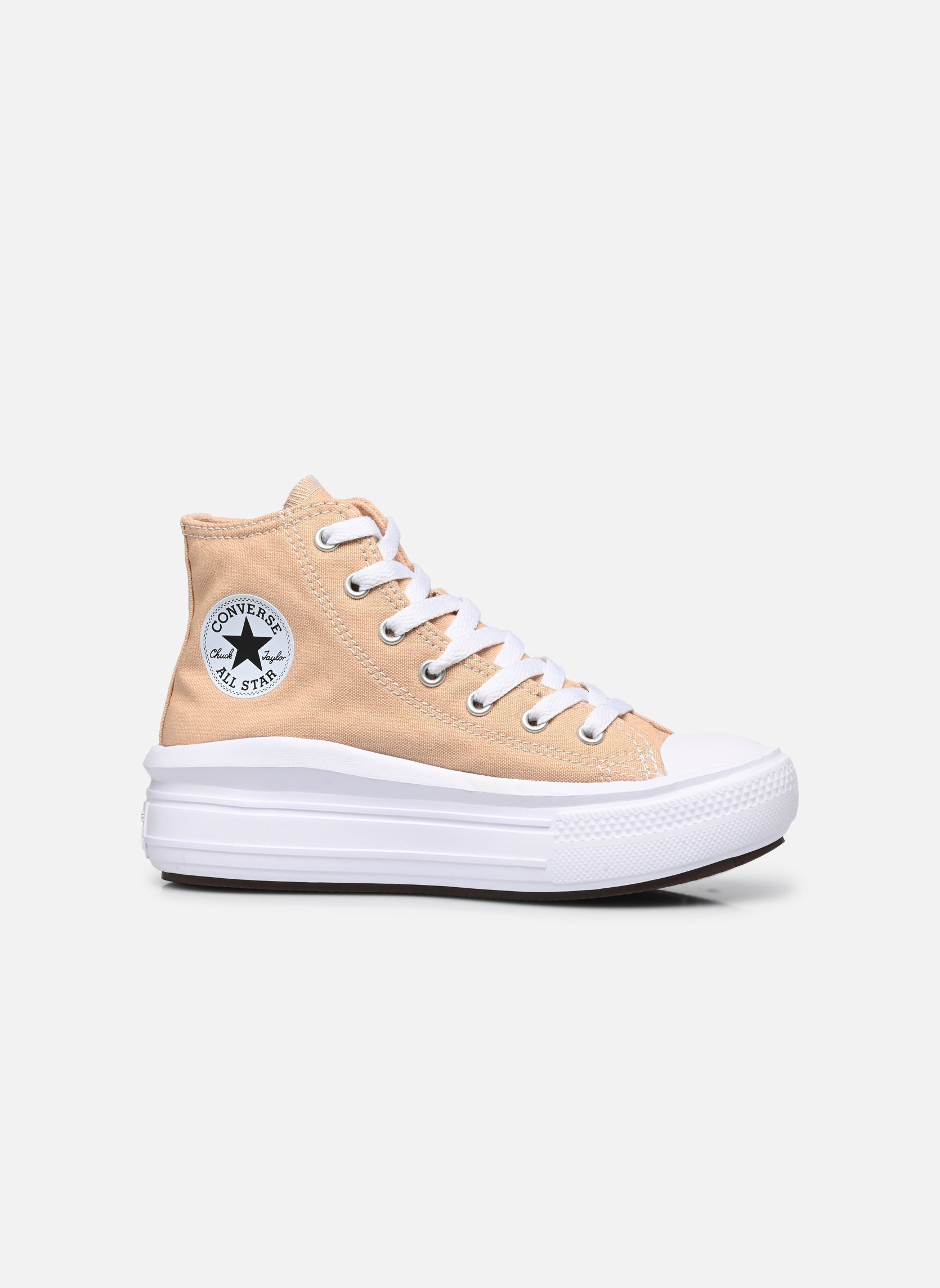Knöchelhohe Sneaker Chuck Taylor All Star Move Hi C mädchen beige Converse Knöchelhohe Sneaker Chuck Taylor All Star Move Hi C mädchen beige Coastal Dune/White