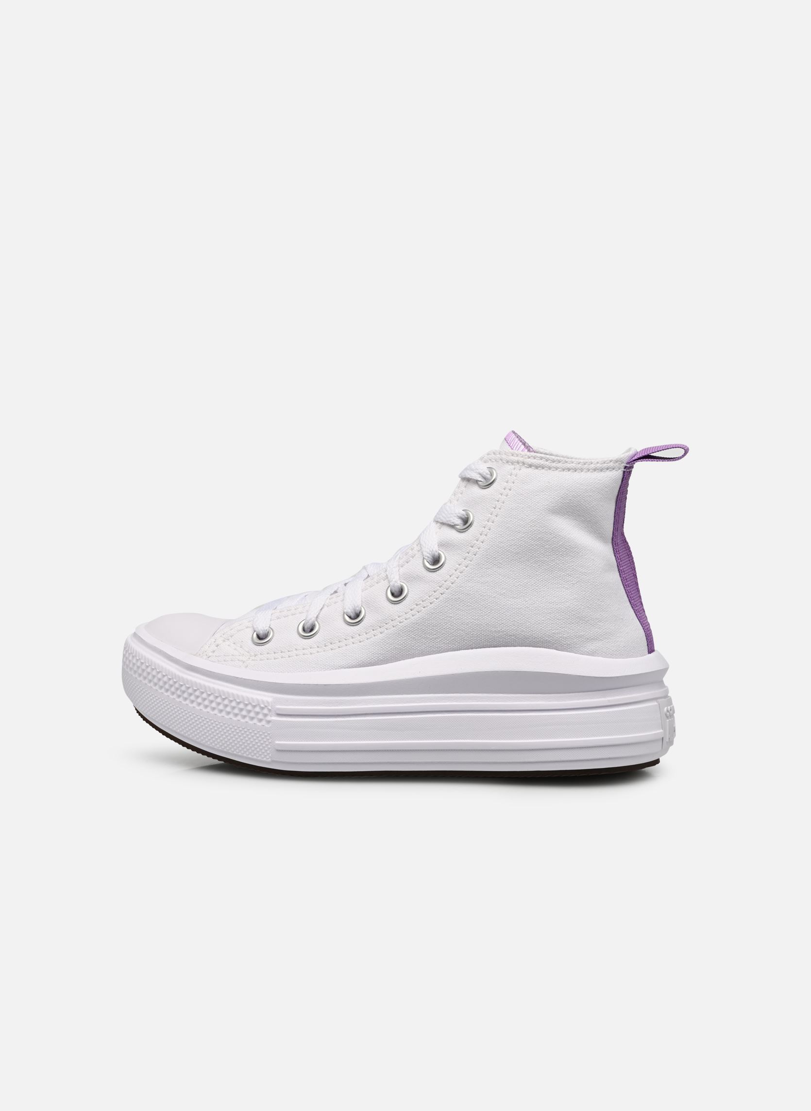 Knöchelhohe Sneaker Chuck Taylor All Star Move Hi C mädchen weiß Converse Knöchelhohe Sneaker Chuck Taylor All Star Move Hi C mädchen weiß WhitePixel PurpleWhite