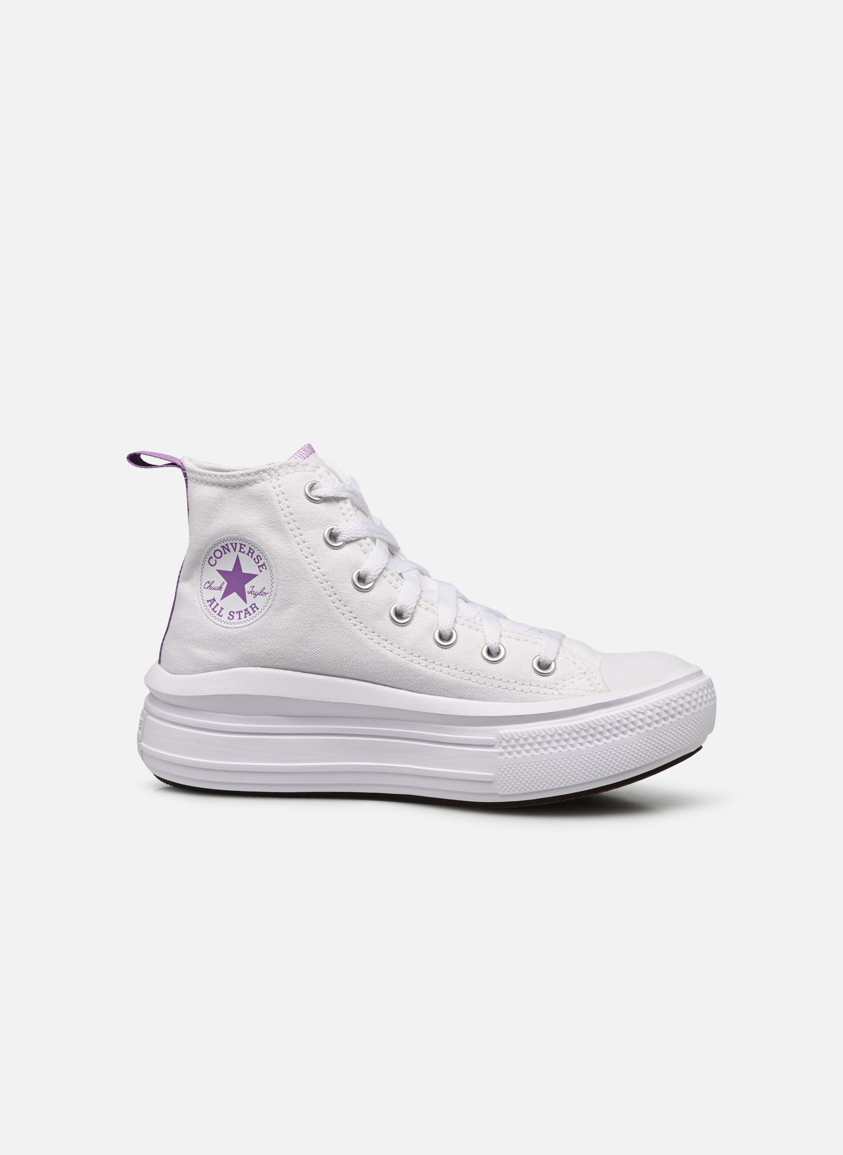 Knöchelhohe Sneaker Chuck Taylor All Star Move Hi C mädchen weiß Converse Knöchelhohe Sneaker Chuck Taylor All Star Move Hi C mädchen weiß WhitePixel PurpleWhite