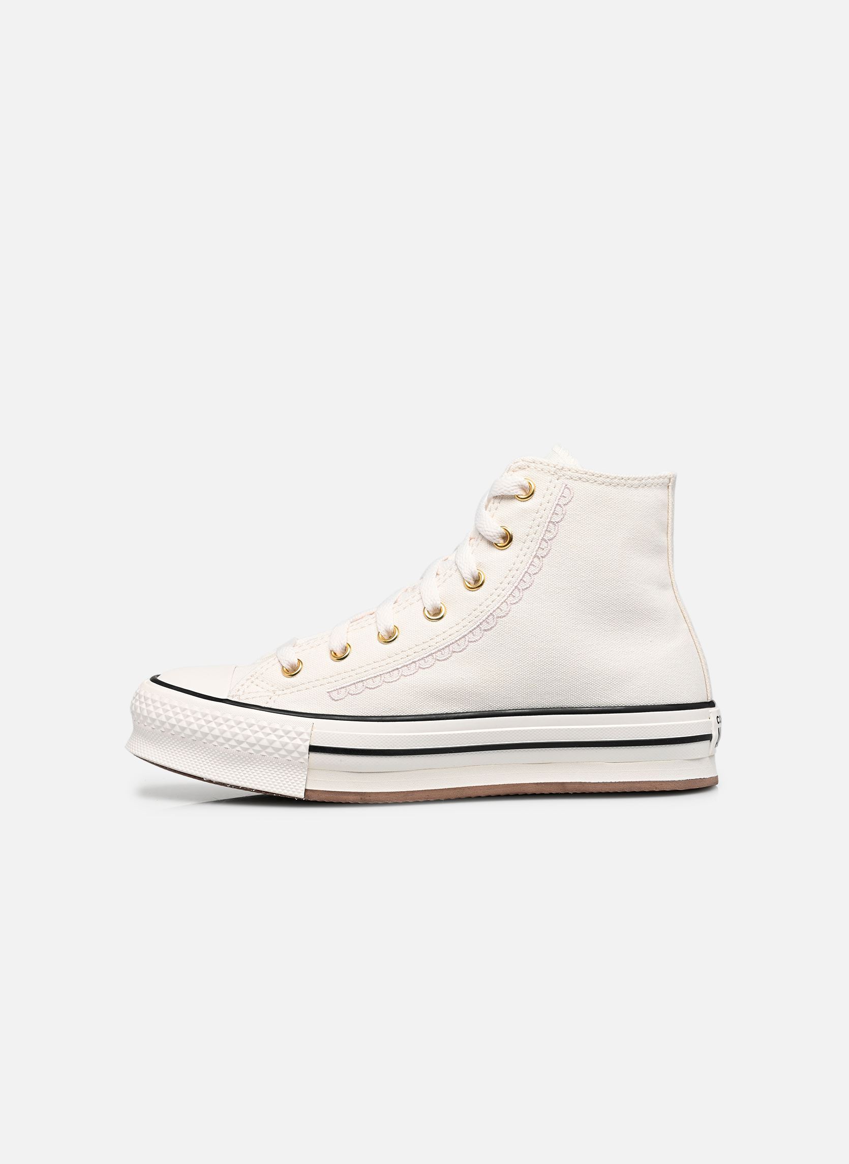 Knöchelhohe Sneaker Chuck Taylor All Star Eva Lift Hi J mädchen weiß Converse Knöchelhohe Sneaker Chuck Taylor All Star Eva Lift Hi J mädchen weiß VINTAGE WHITE