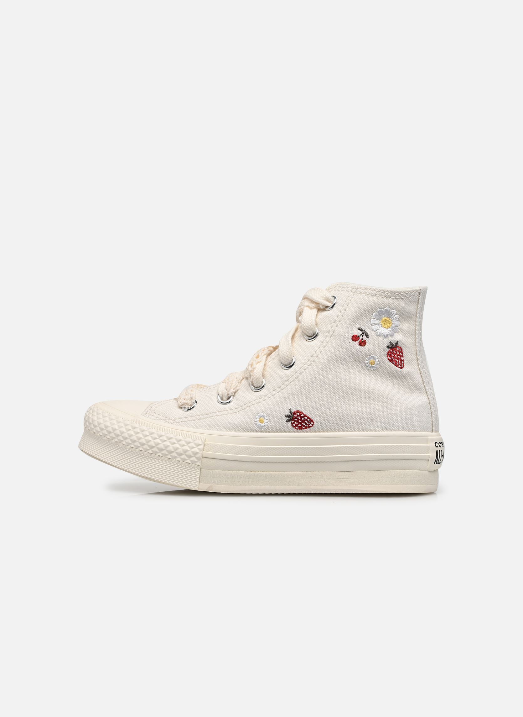 Baskets hautes Chuck Taylor All Star Eva Lift Hi C fille blanc Converse Baskets hautes Chuck Taylor All Star Eva Lift Hi C fille blanc Vintage White/Egret/Black