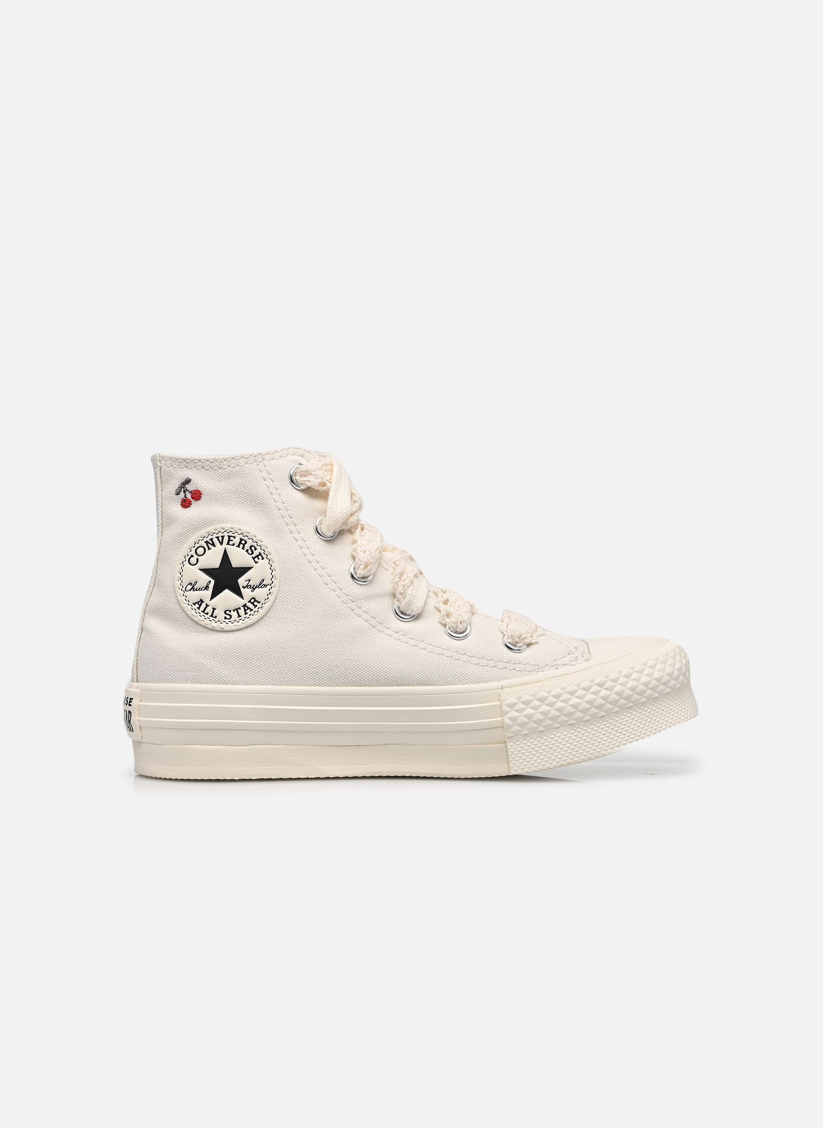 Baskets hautes Chuck Taylor All Star Eva Lift Hi C fille blanc Converse Baskets hautes Chuck Taylor All Star Eva Lift Hi C fille blanc Vintage White/Egret/Black