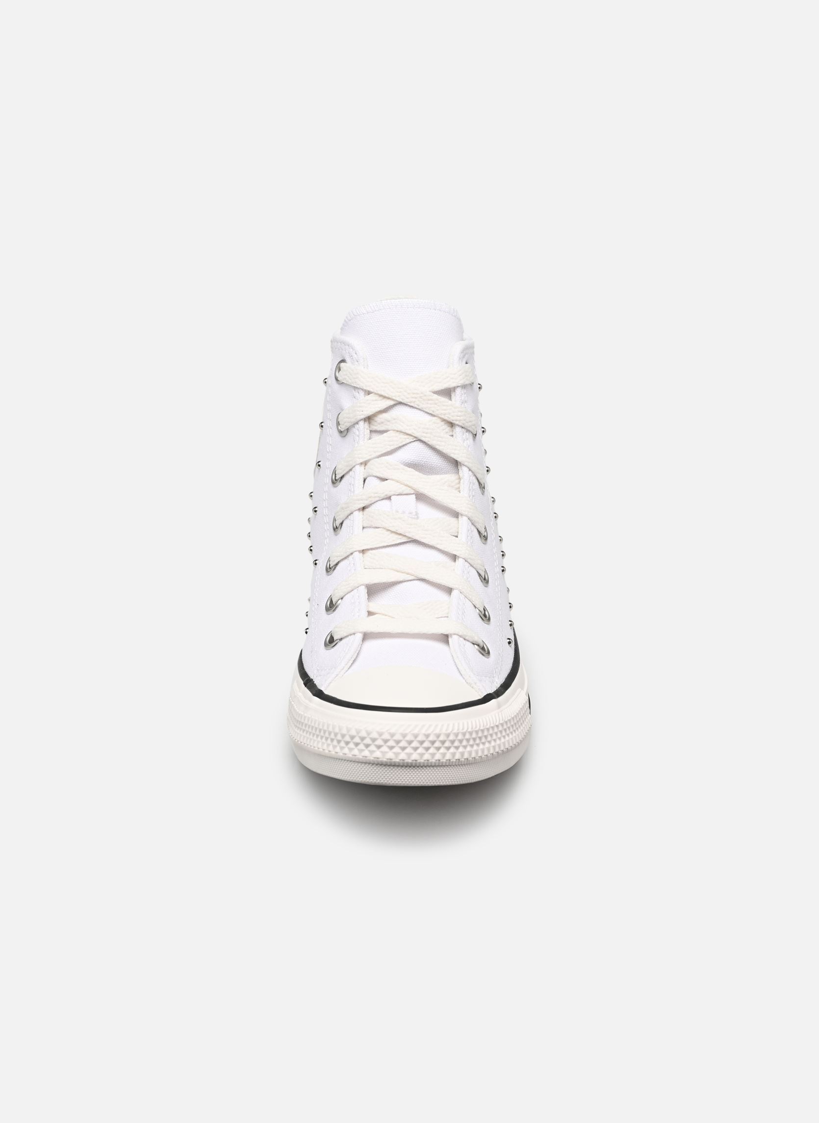 Knöchelhohe Sneaker Chuck Taylor All Star Hi J mädchen weiß Converse Knöchelhohe Sneaker Chuck Taylor All Star Hi J mädchen weiß WHITE/VINTAGE WHITE/BLACK