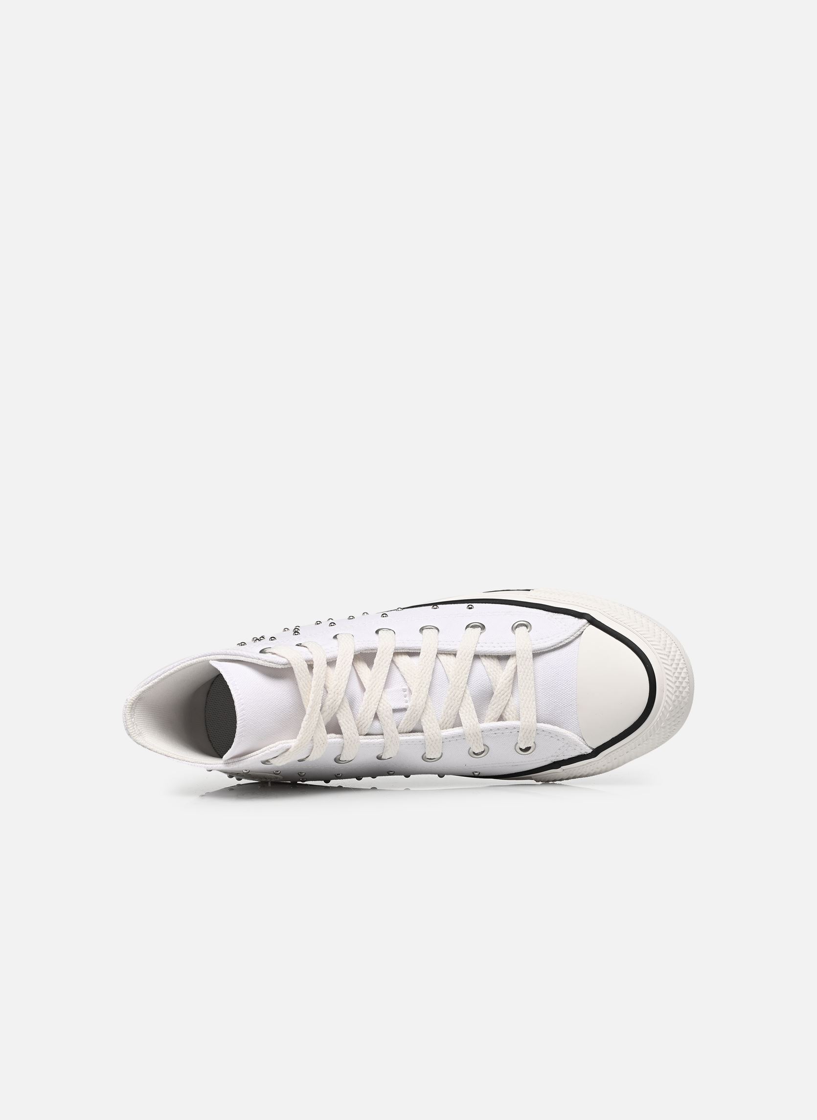 Knöchelhohe Sneaker Chuck Taylor All Star Hi J mädchen weiß Converse Knöchelhohe Sneaker Chuck Taylor All Star Hi J mädchen weiß WHITE/VINTAGE WHITE/BLACK