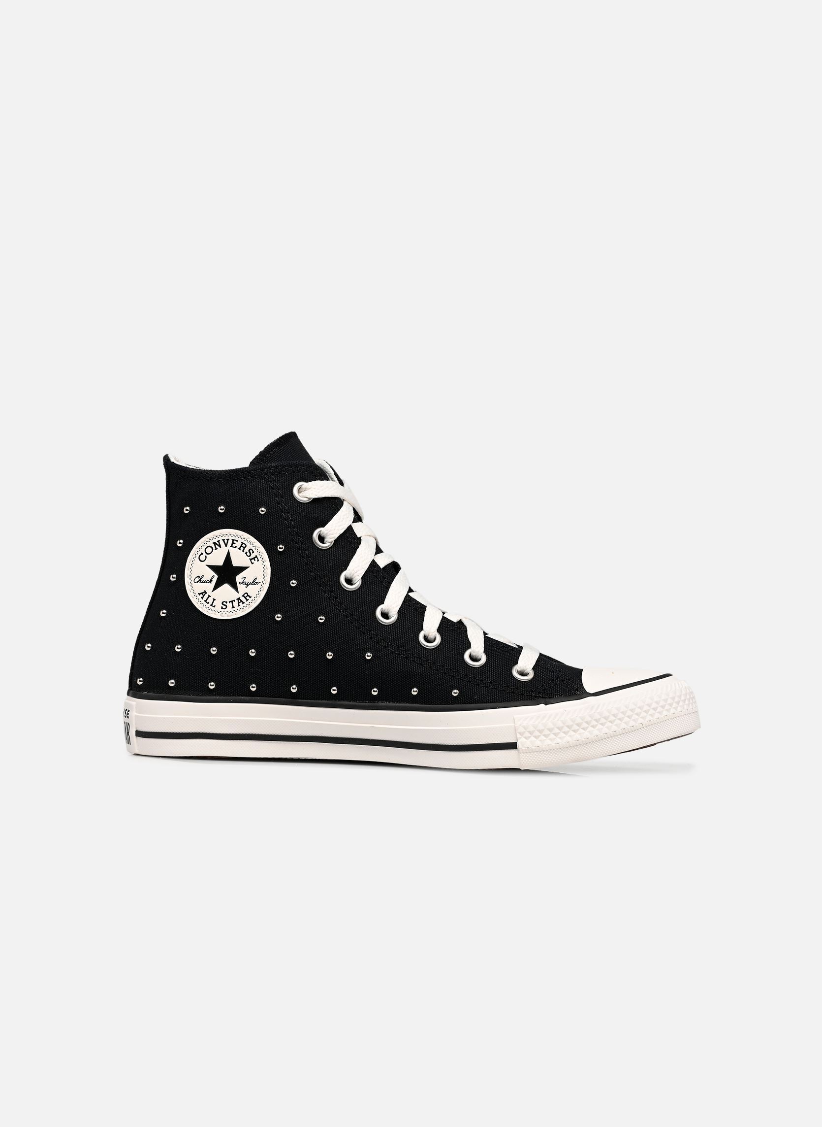 Knöchelhohe Sneaker Chuck Taylor All Star Hi J mädchen schwarz Converse Knöchelhohe Sneaker Chuck Taylor All Star Hi J mädchen schwarz BLACK/VINTAGE WHITE