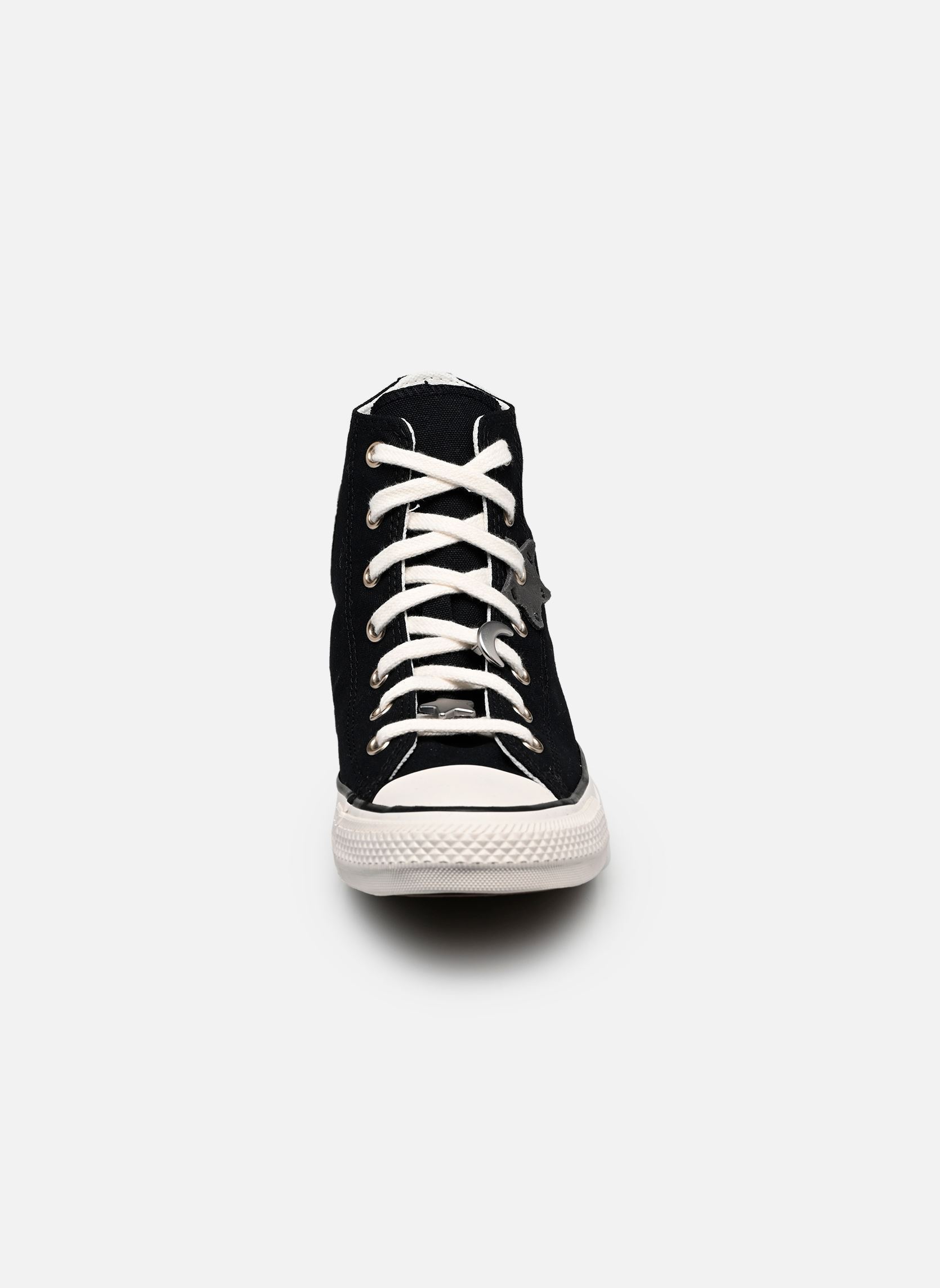 Knöchelhohe Sneaker Chuck Taylor All Star Hi J mädchen schwarz Converse Knöchelhohe Sneaker Chuck Taylor All Star Hi J mädchen schwarz BLACK/WHITE/SILVER