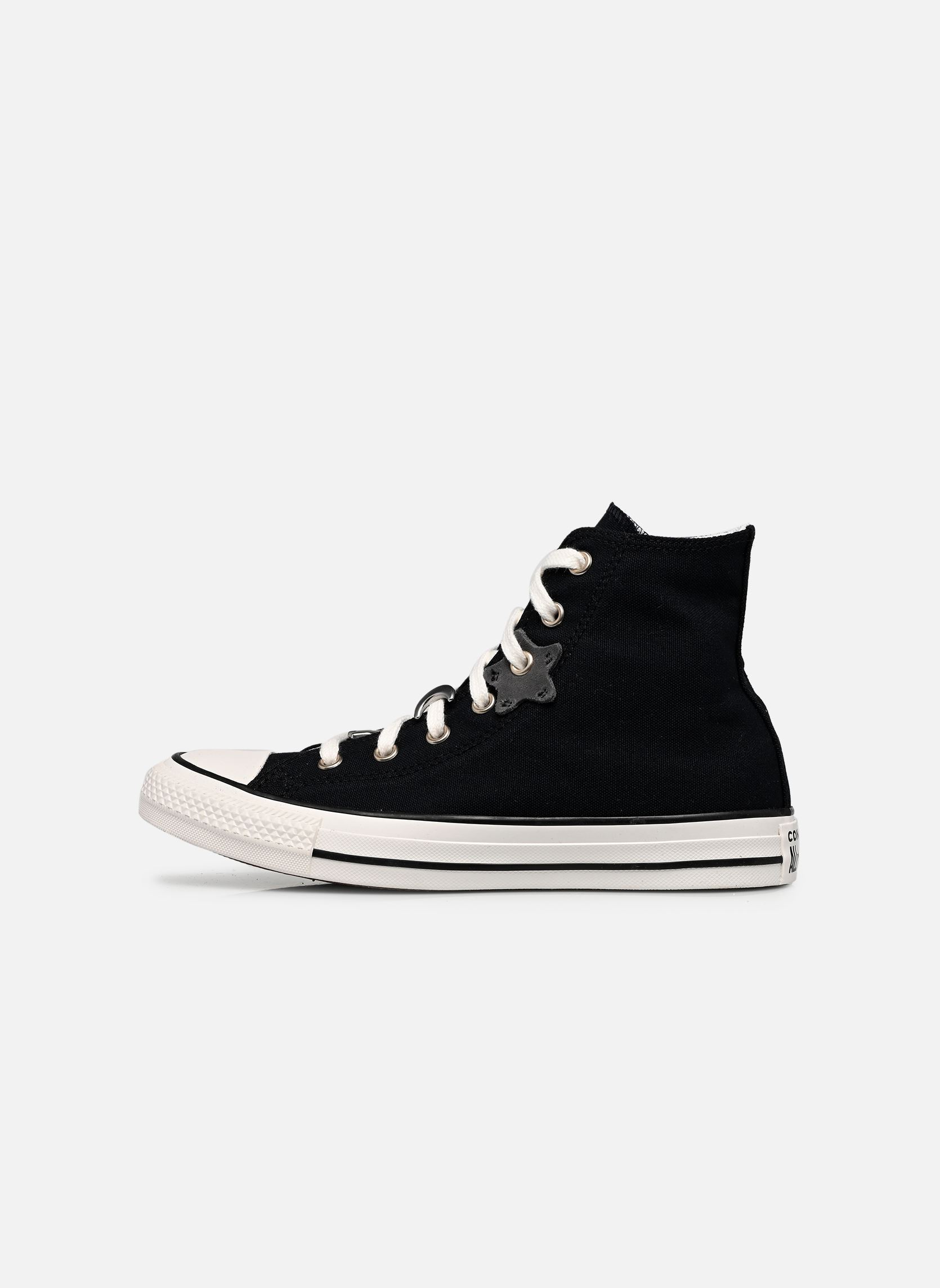 Knöchelhohe Sneaker Chuck Taylor All Star Hi J mädchen schwarz Converse Knöchelhohe Sneaker Chuck Taylor All Star Hi J mädchen schwarz BLACK/WHITE/SILVER
