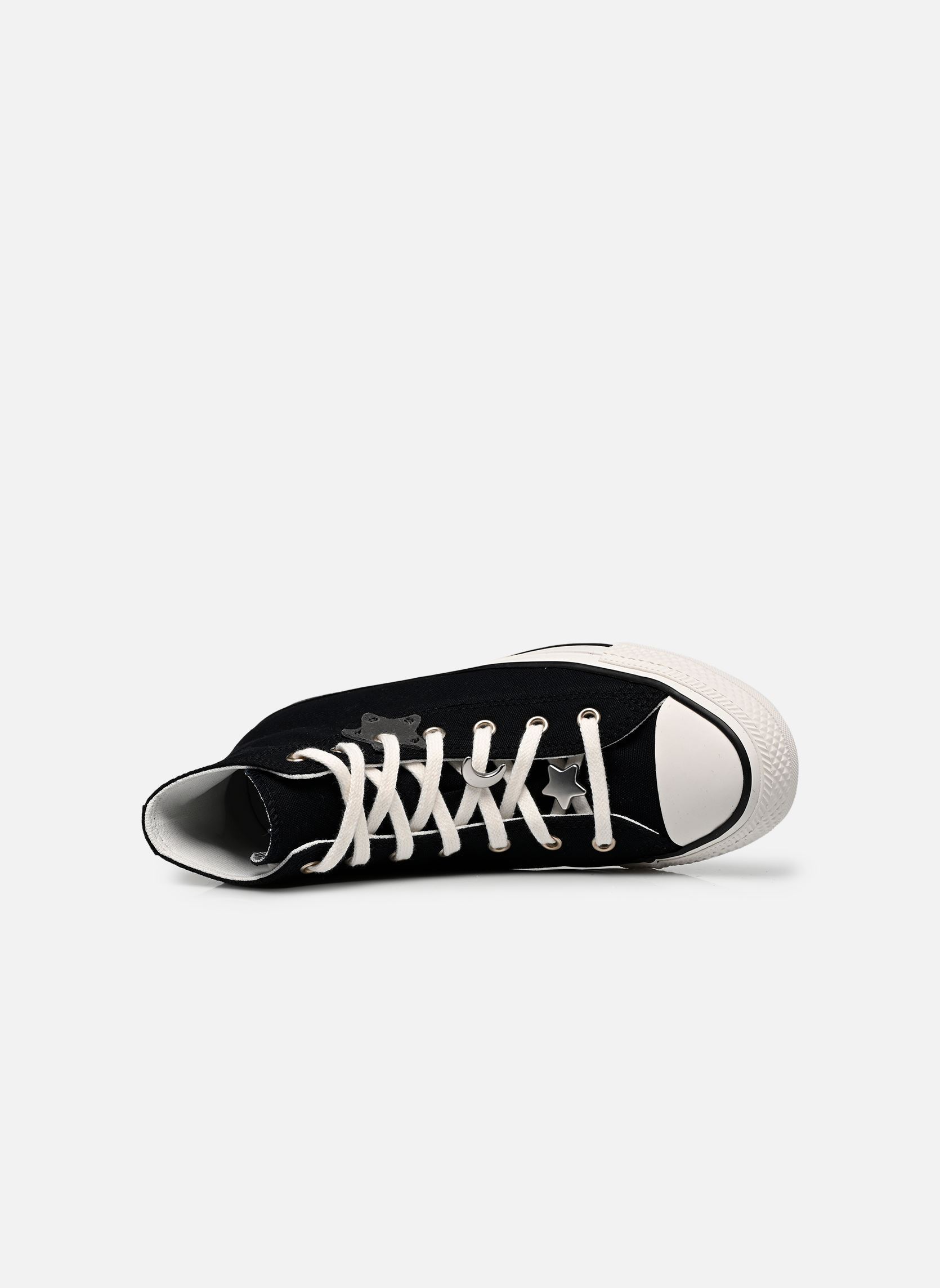 Knöchelhohe Sneaker Chuck Taylor All Star Hi J mädchen schwarz Converse Knöchelhohe Sneaker Chuck Taylor All Star Hi J mädchen schwarz BLACK/WHITE/SILVER