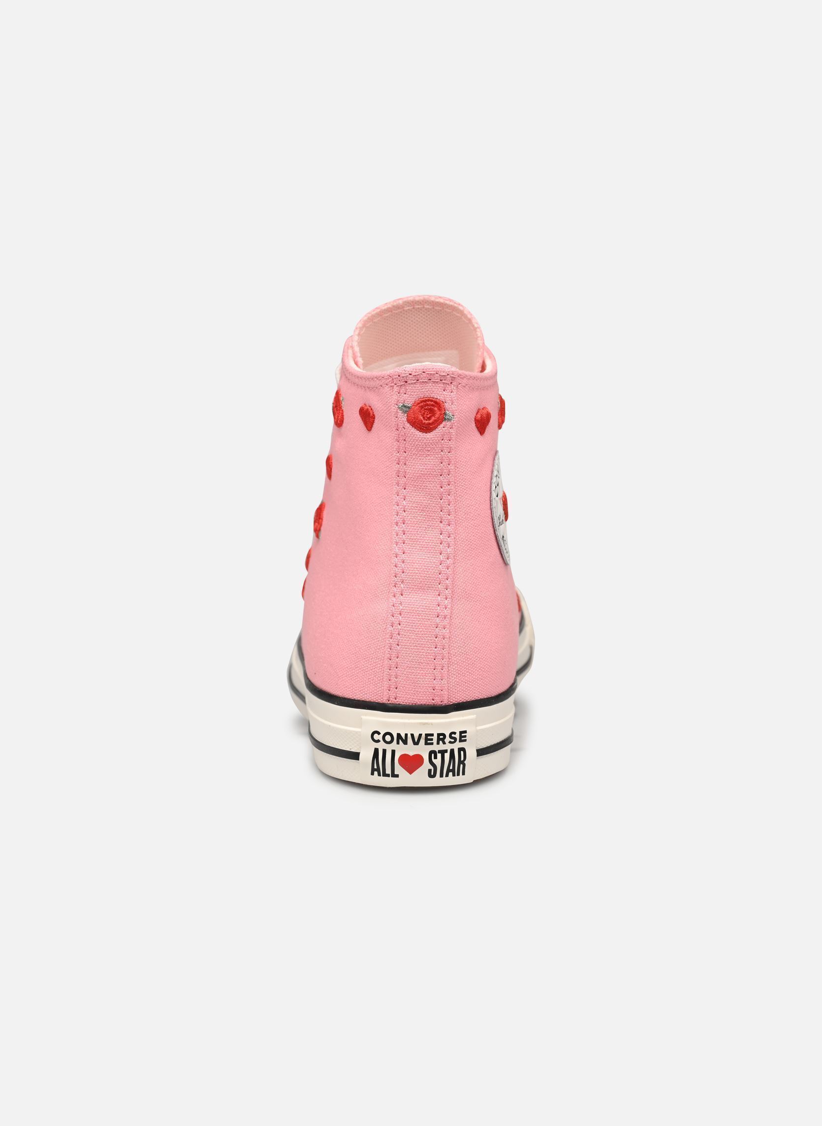 Baskets hautes Chuck Taylor All Star Hi J fille rose Converse Baskets hautes Chuck Taylor All Star Hi J fille rose LT JELLYFISH JITTER/RED/EGRET
