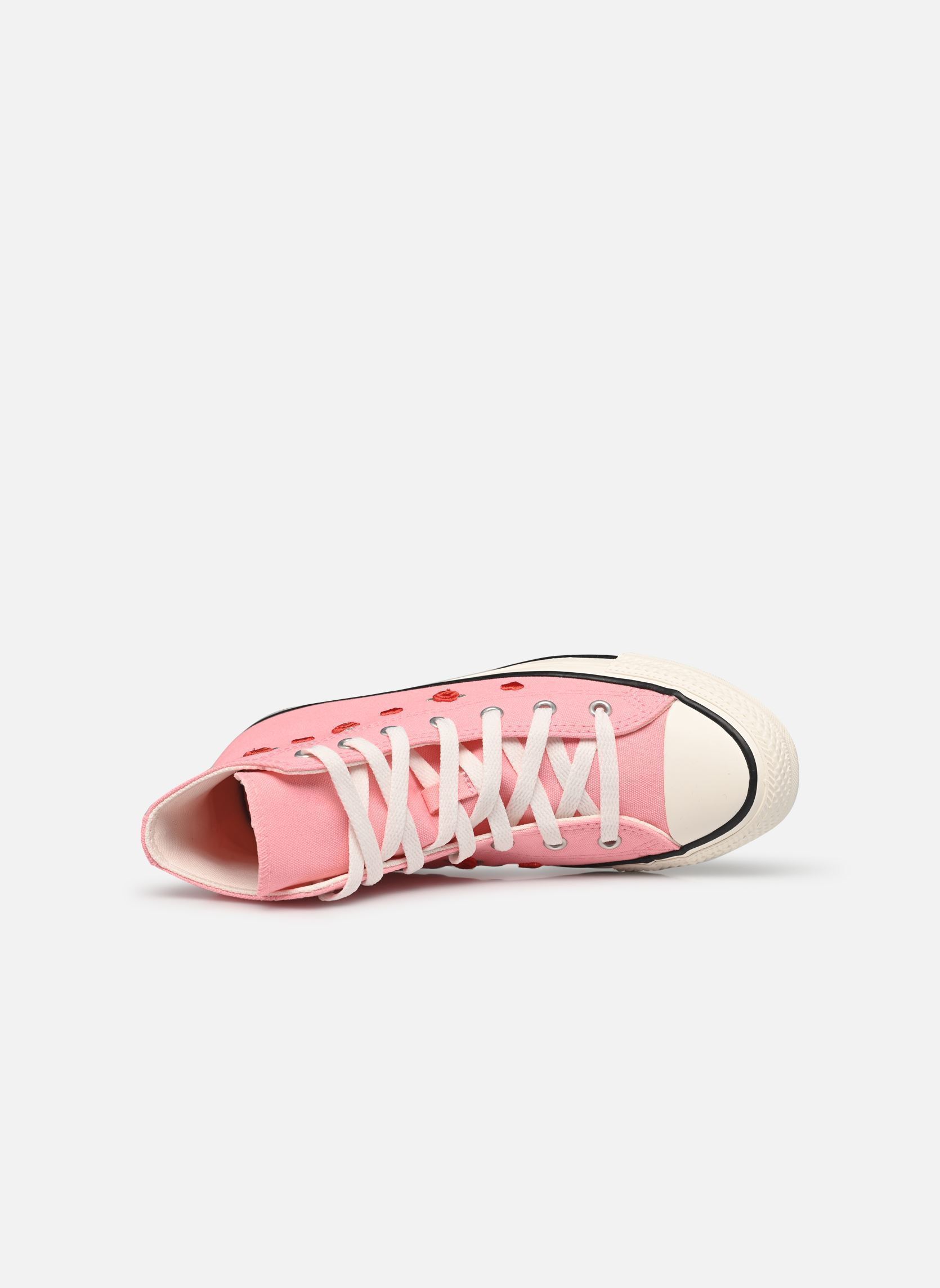 Baskets hautes Chuck Taylor All Star Hi J fille rose Converse Baskets hautes Chuck Taylor All Star Hi J fille rose LT JELLYFISH JITTER/RED/EGRET