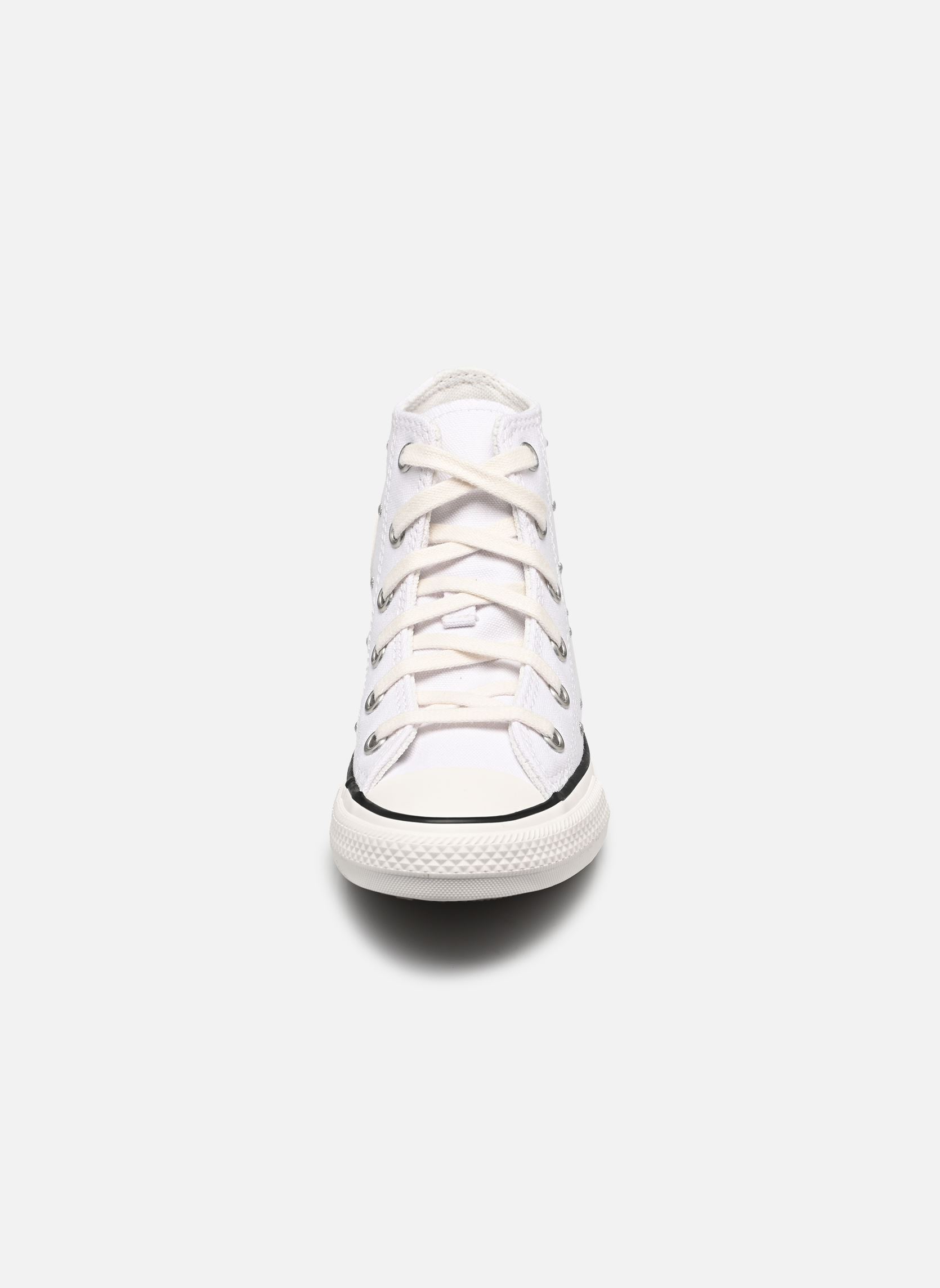 Knöchelhohe Sneaker Chuck Taylor All Star Hi C mädchen weiß Converse Knöchelhohe Sneaker Chuck Taylor All Star Hi C mädchen weiß WHITE/VINTAGE WHITE/BLACK