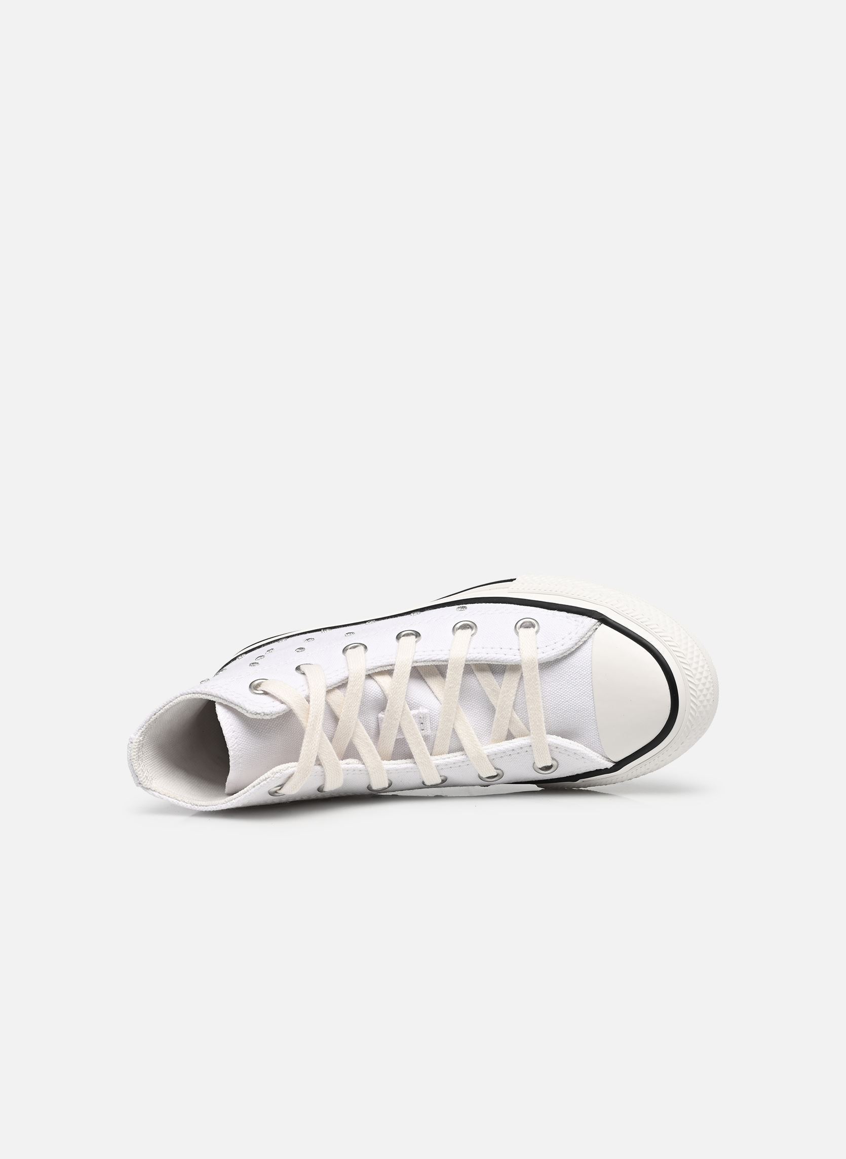 Knöchelhohe Sneaker Chuck Taylor All Star Hi C mädchen weiß Converse Knöchelhohe Sneaker Chuck Taylor All Star Hi C mädchen weiß WHITE/VINTAGE WHITE/BLACK