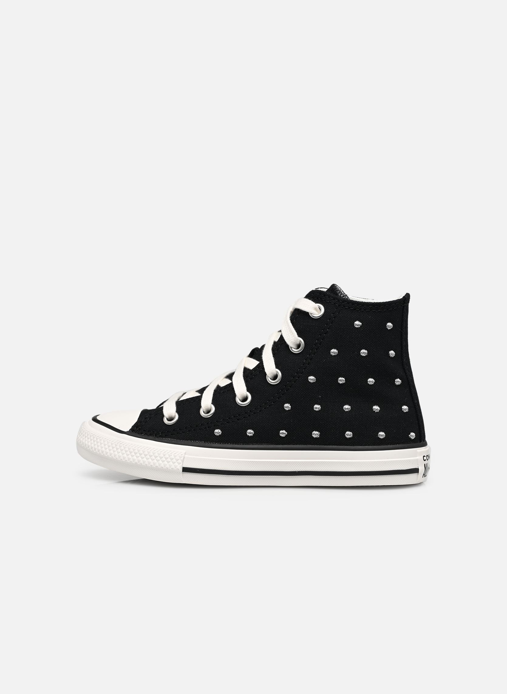 Hoge sneakers Chuck Taylor All Star Hi C meisjes zwart Converse Hoge sneakers Chuck Taylor All Star Hi C meisjes zwart BLACK/VINTAGE WHITE/WHITE