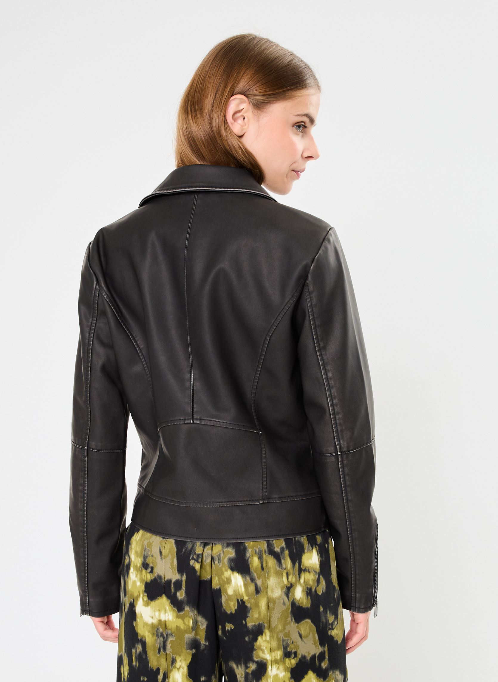 Vestes en cuir VICARA WASHED COATED JACKET femme noir Vila Vestes en cuir VICARA WASHED COATED JACKET femme noir Black