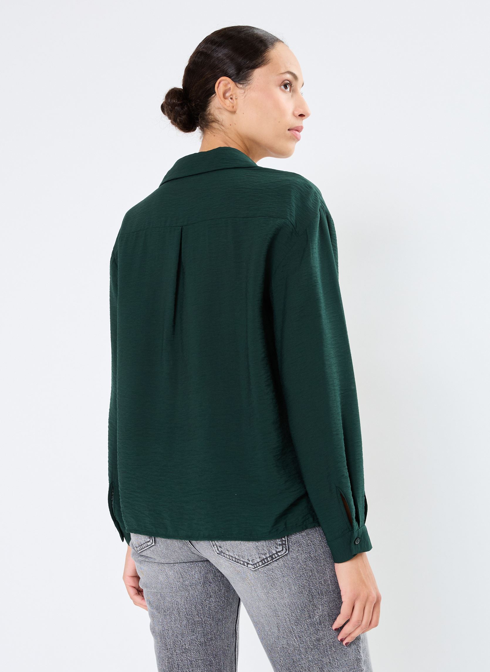 Camisas de manga larga VIDOMIRA V-NECK L/S SHIRT - NOOS mujer verde Vila Camisas de manga larga VIDOMIRA V-NECK L/S SHIRT - NOOS mujer verde SCARAB